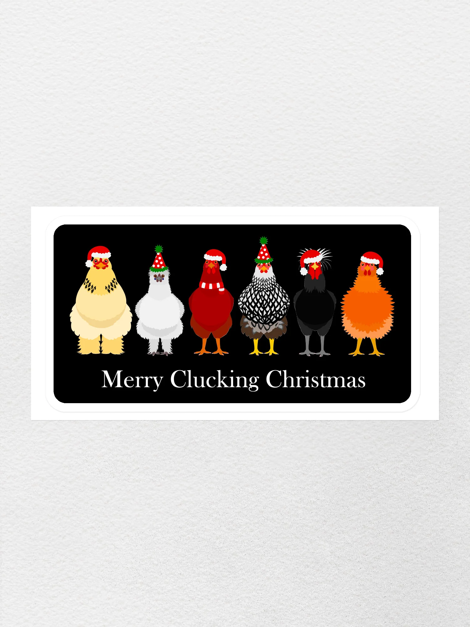 Merry Clucking Christmas Sticker - Image 2