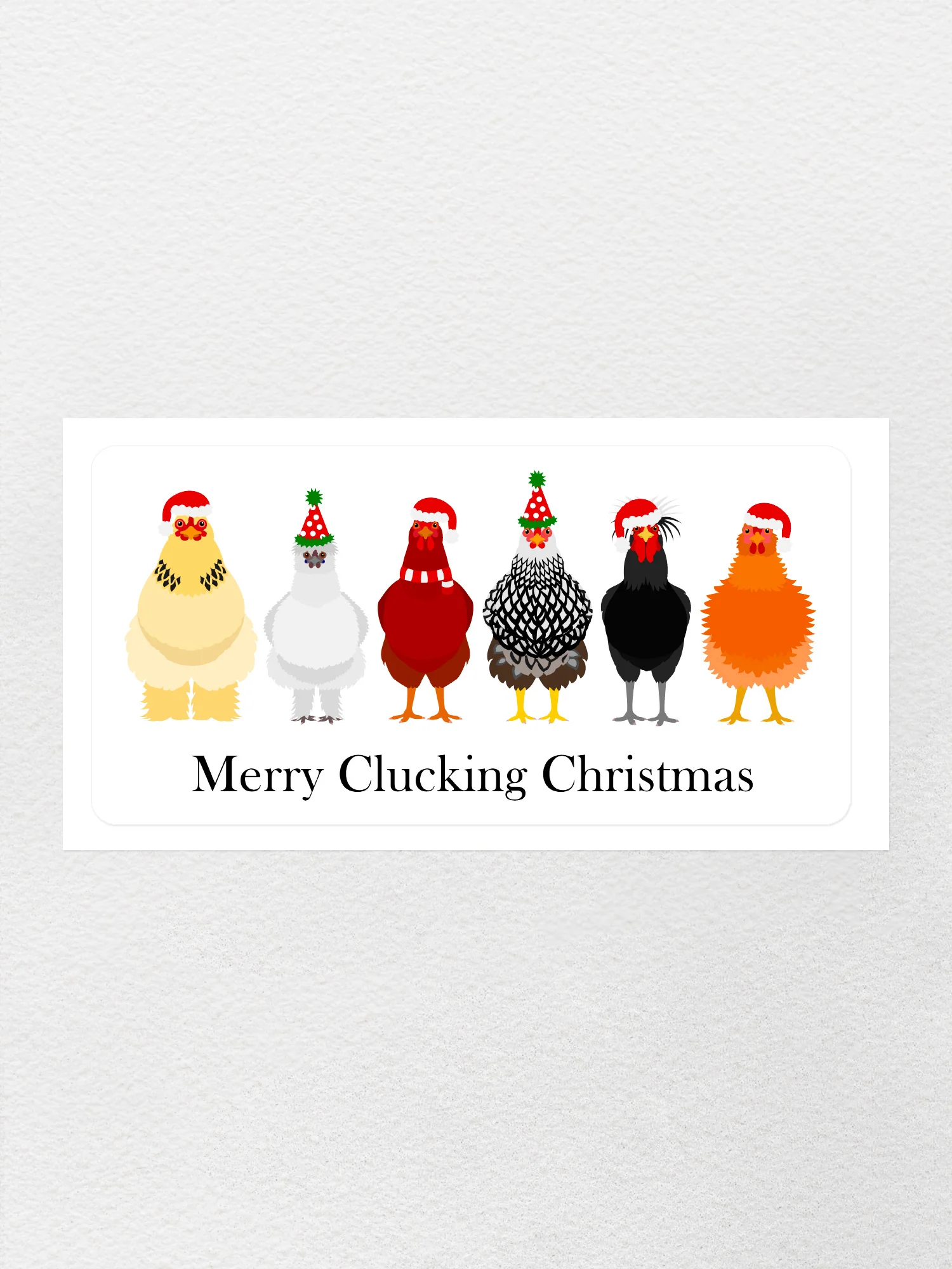 Merry Clucking Christmas Sticker - Image 4