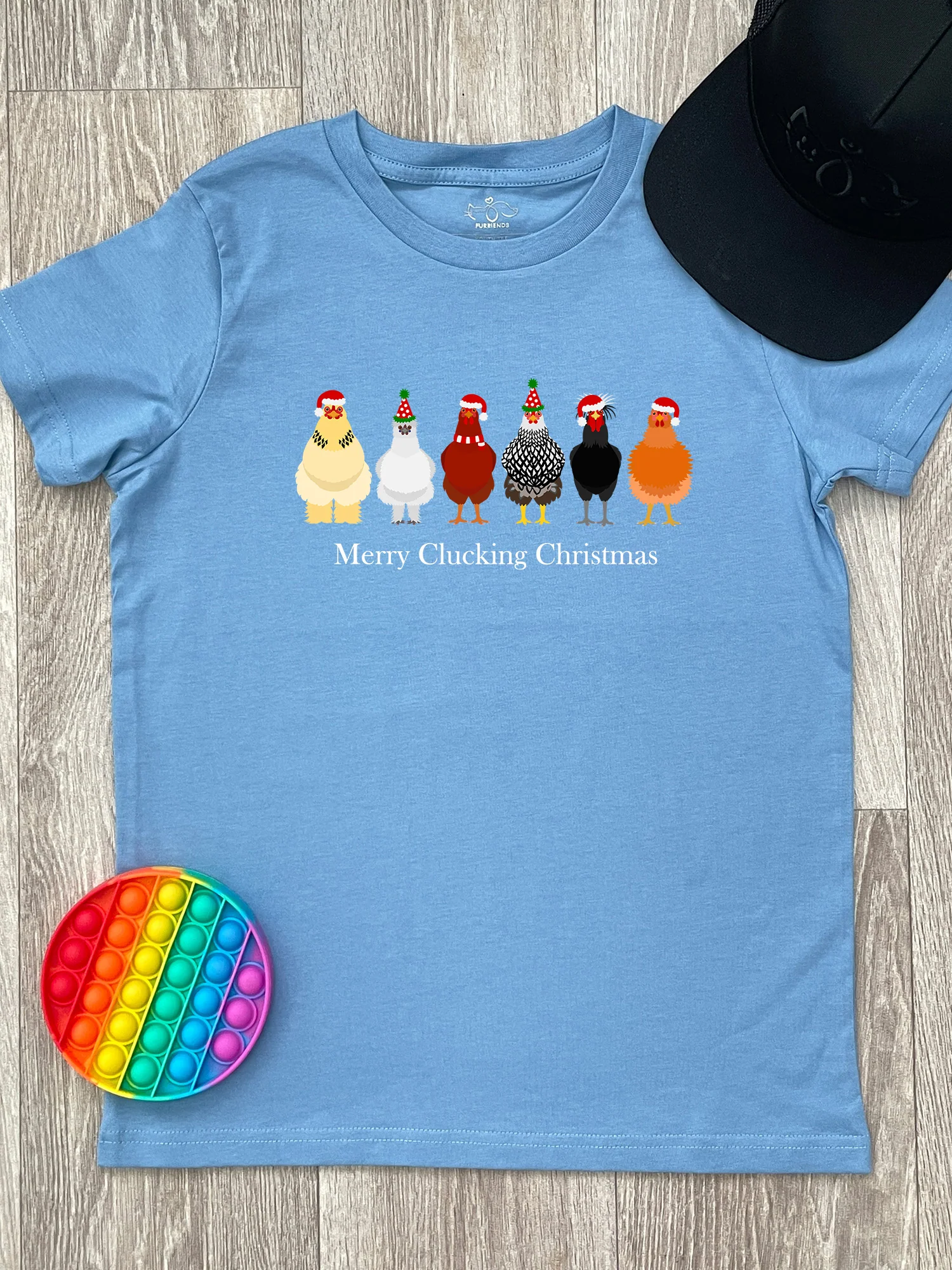 Merry Clucking Christmas Youth Tee - Image 9