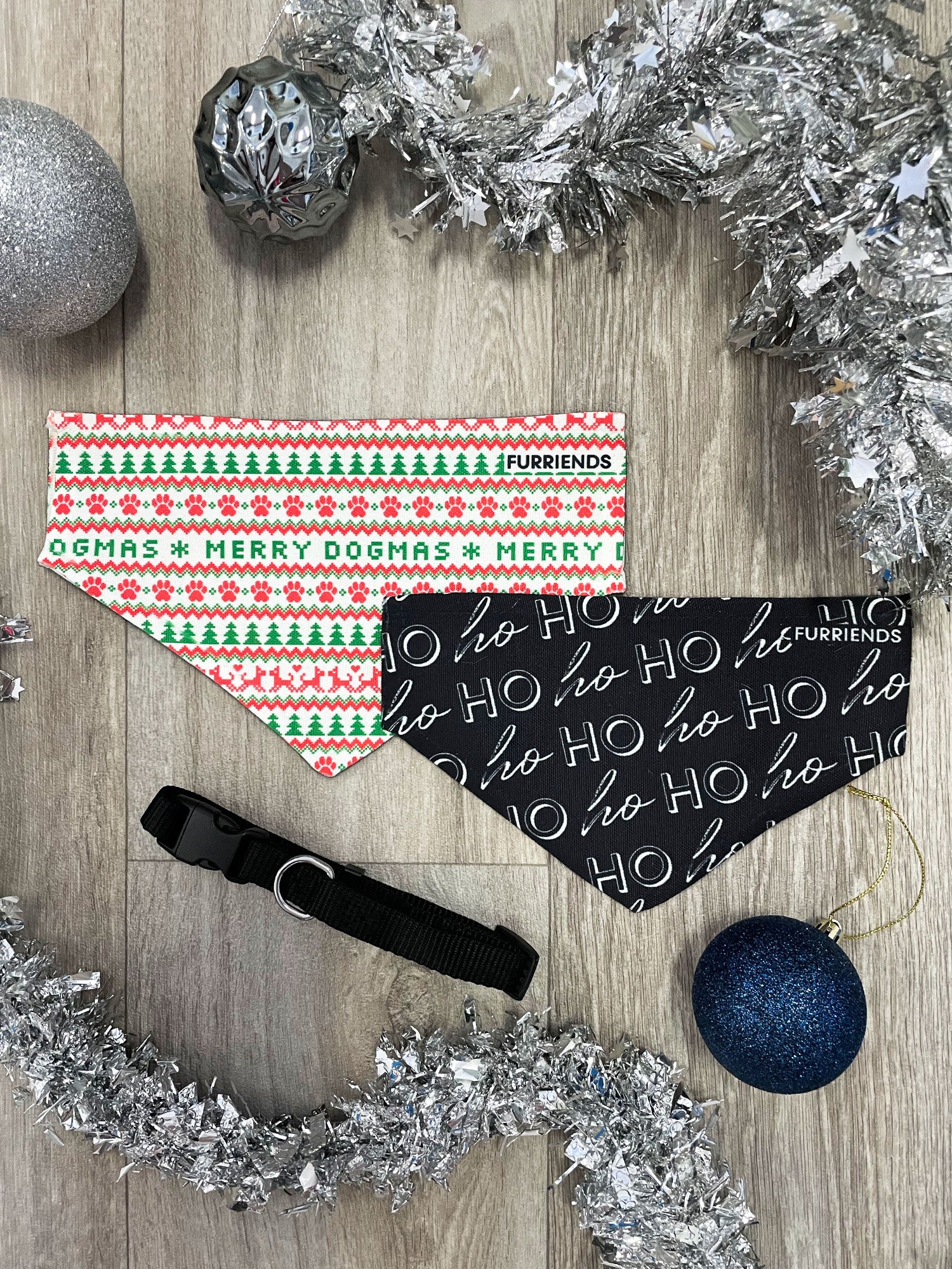 Merry Dogmas Reversible Dog Bandana With Collar - Image 2