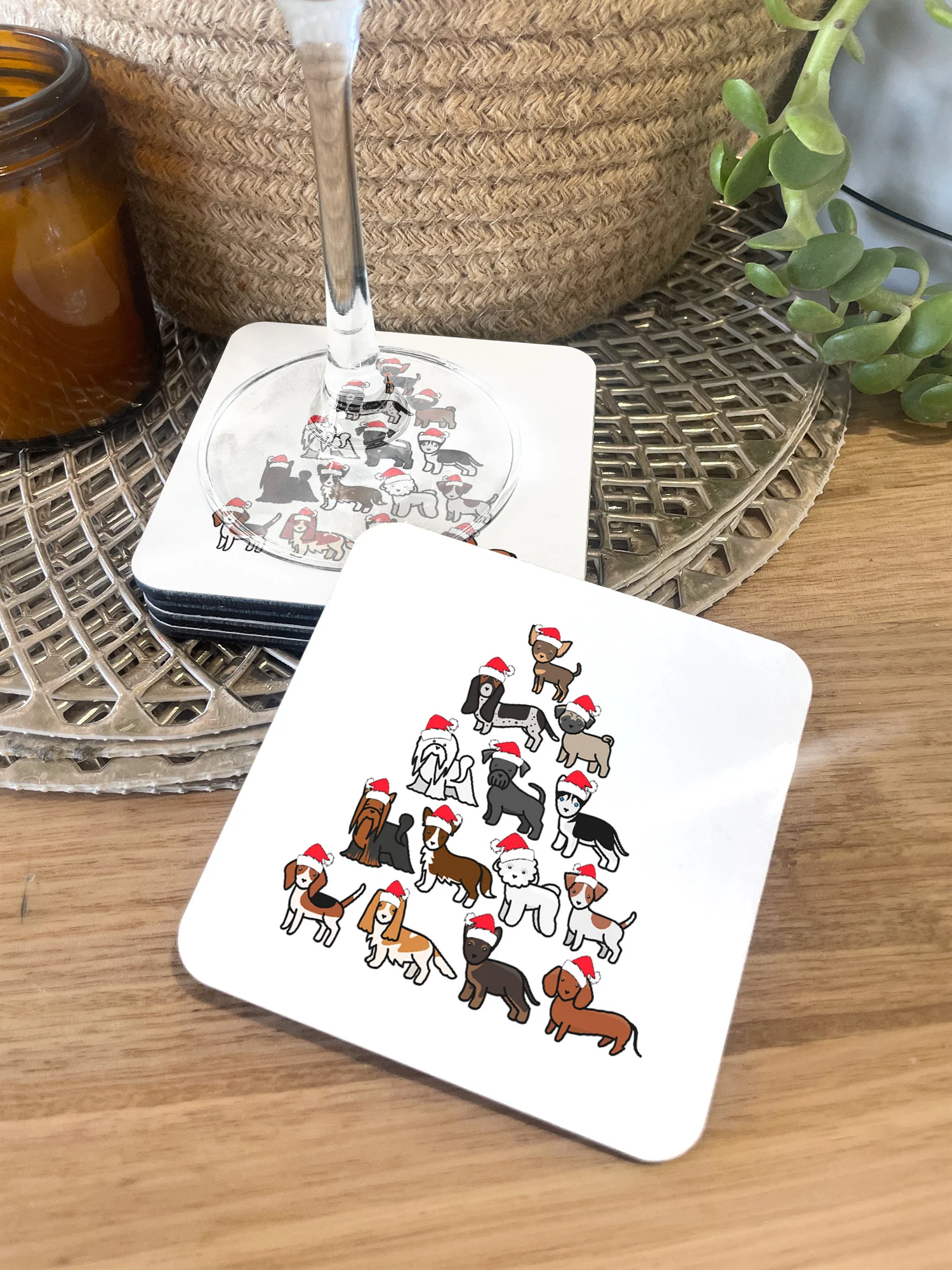 Merry Woofmas Tree Coaster - Image 3