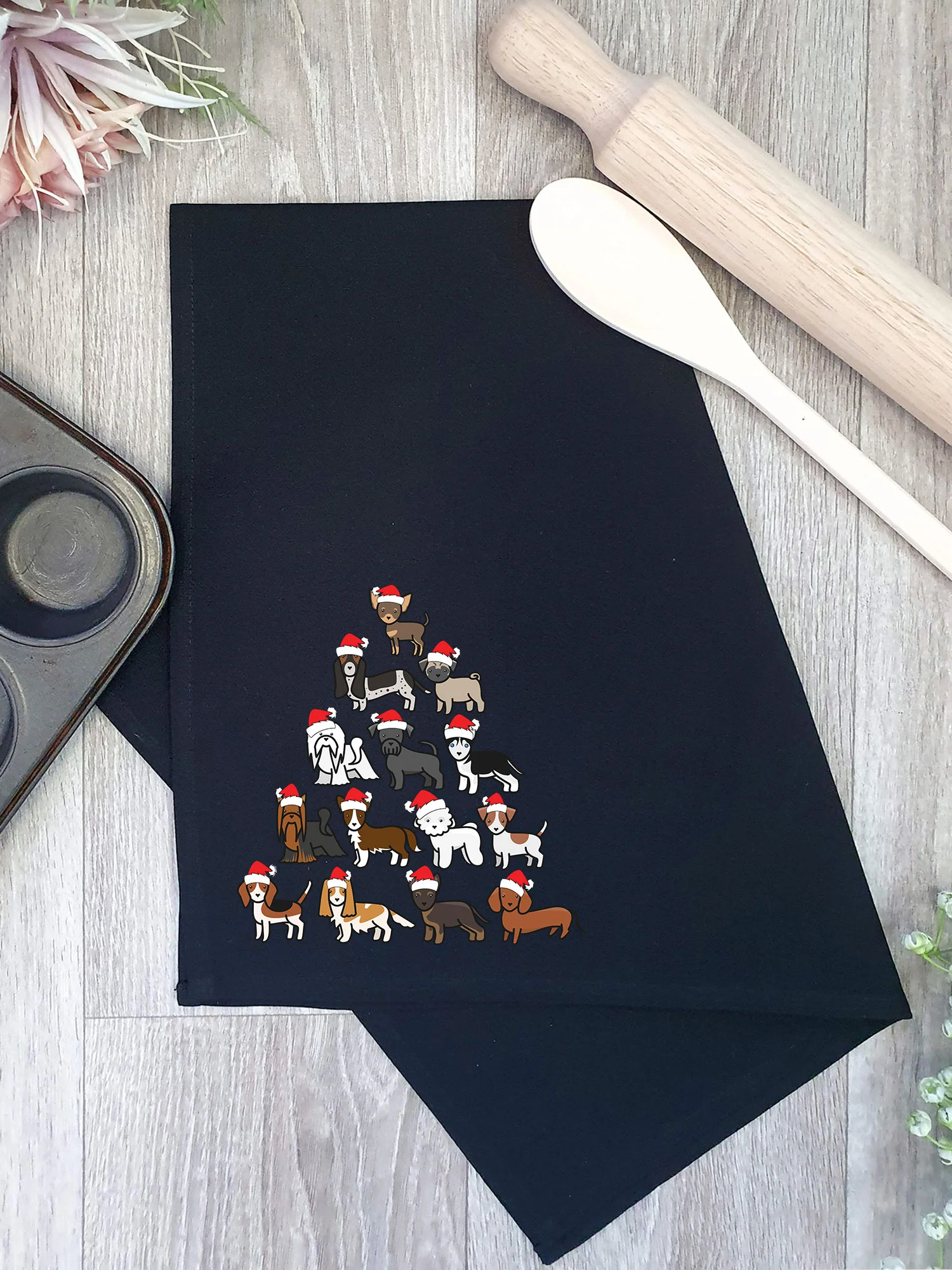 Merry Woofmas Tree Tea Towel - Image 3