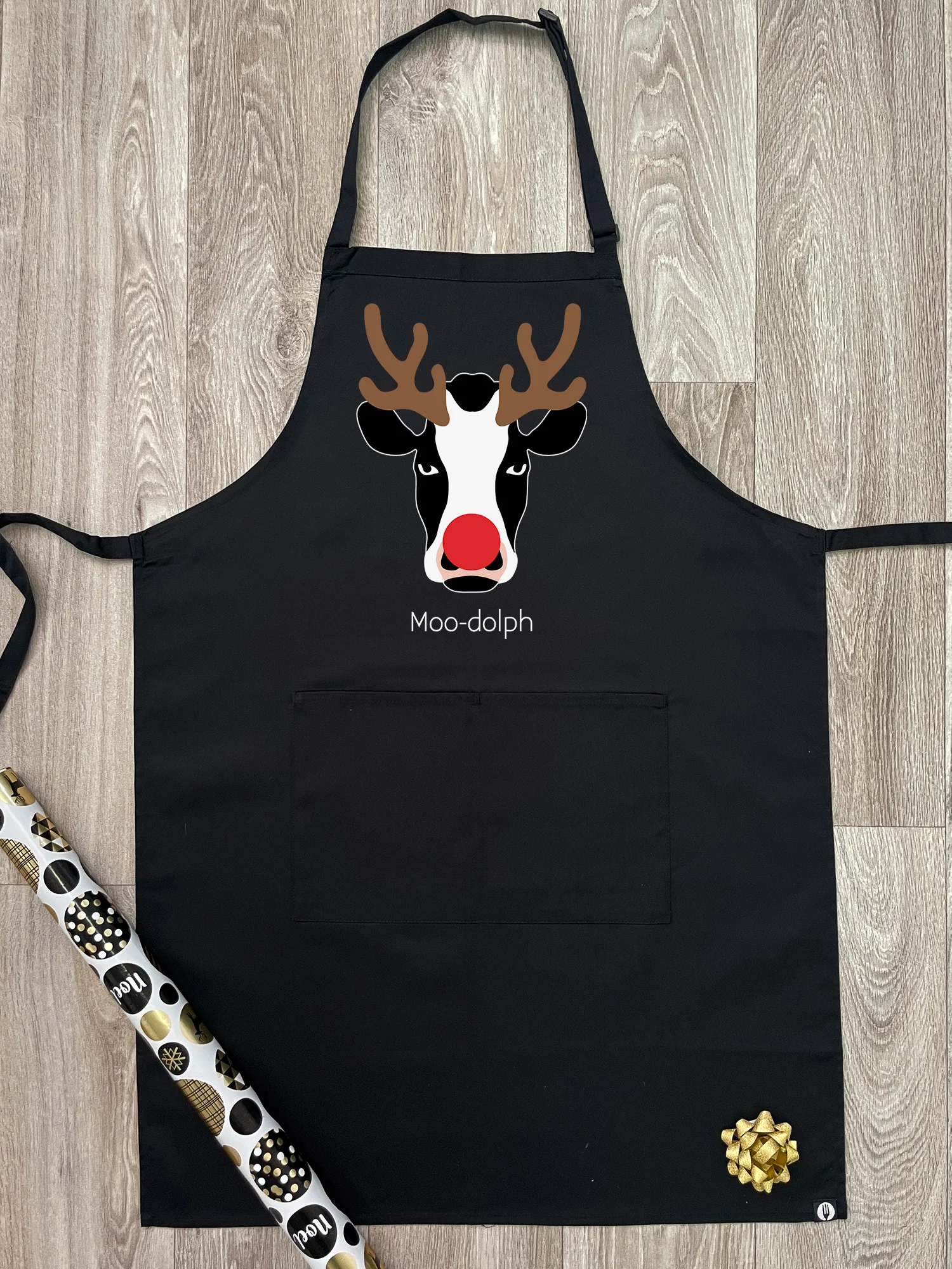Moody Moo-dolph Bib Apron