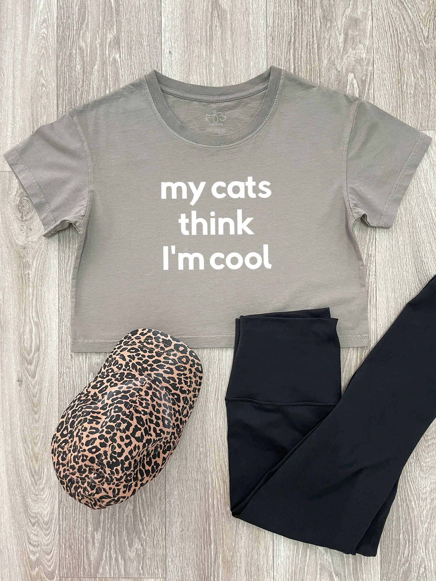 My Cat Thinks I'm Cool Annie Crop Tee - Image 6