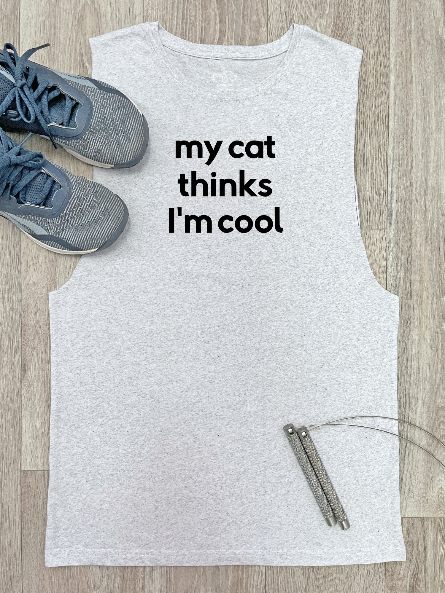My Cat Thinks I'm Cool Axel Drop Armhole Muscle Tank - Image 3