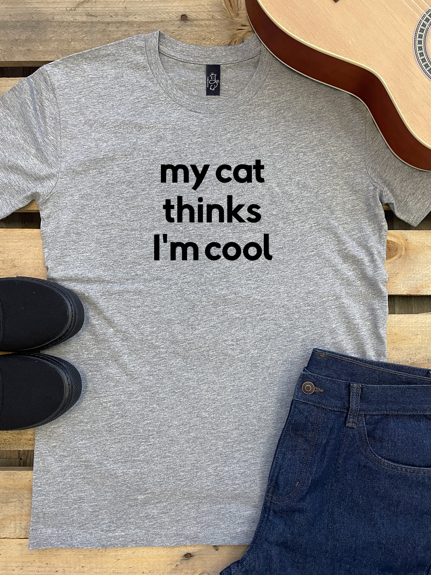 My Cat Thinks I'm Cool Essential Unisex Tee - Image 4