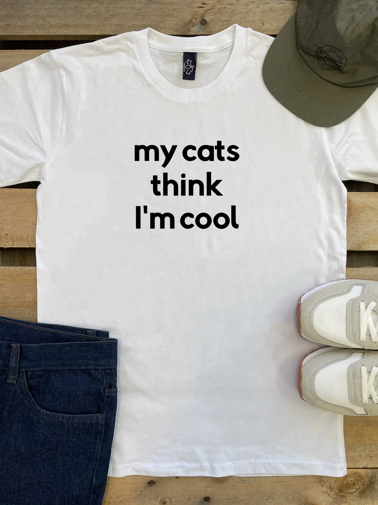 My Cat Thinks I'm Cool Essential Unisex Tee - Image 7