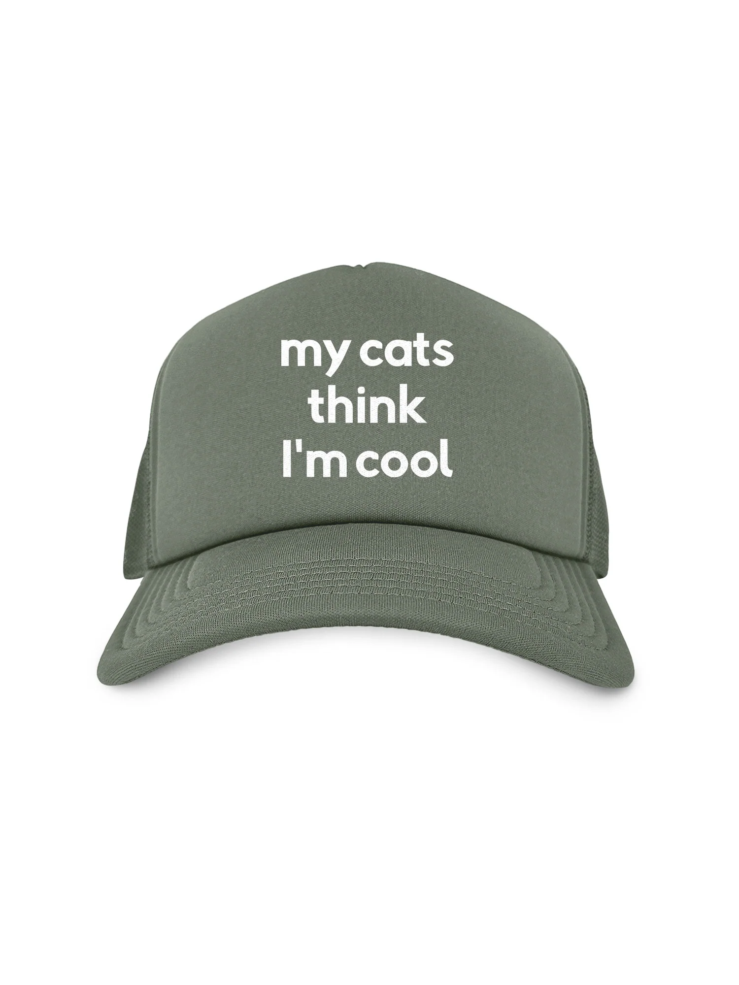 My Cat Thinks I'm Cool Foam Trucker Cap - Image 5