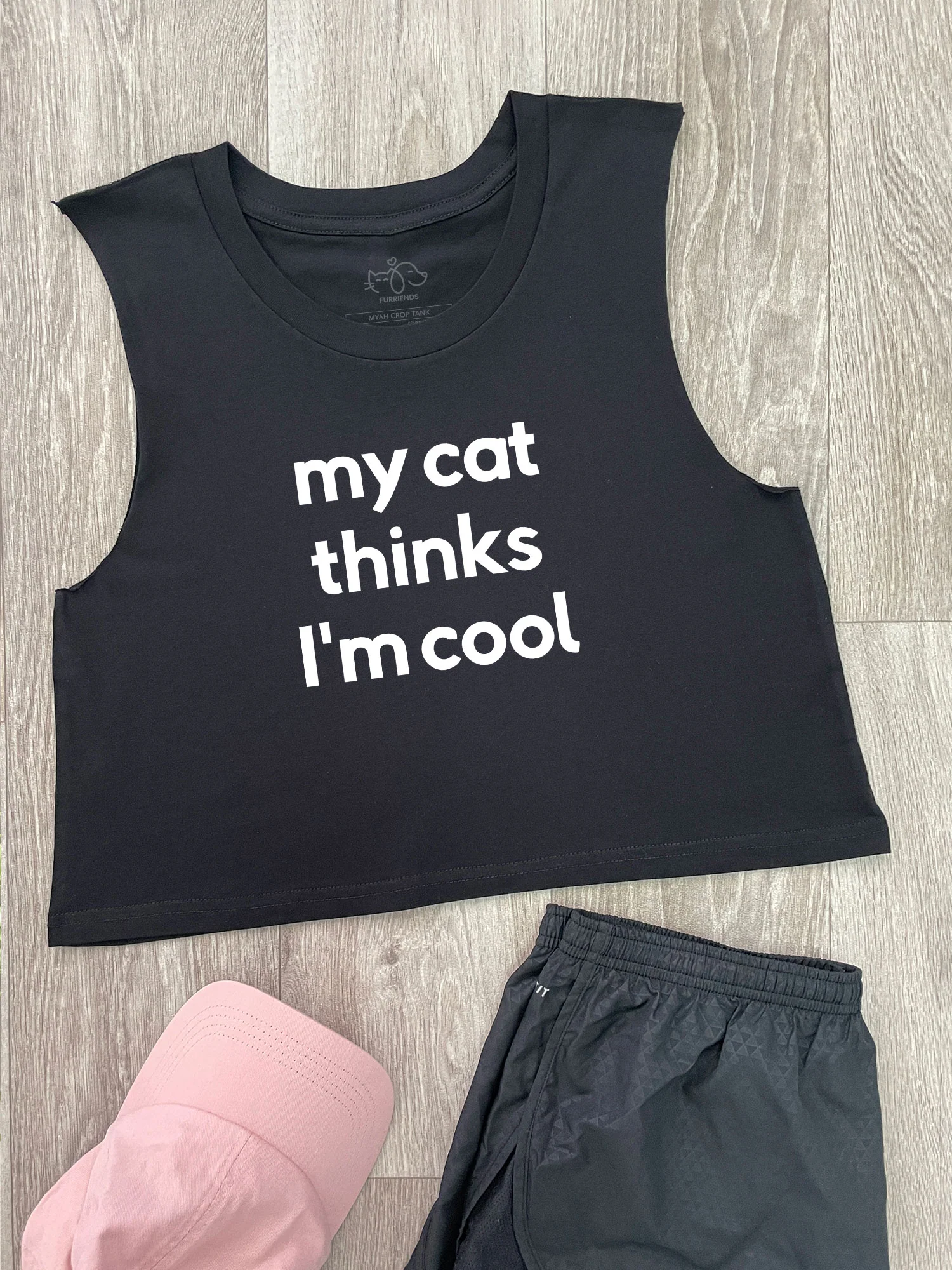 My Cat Thinks I'm Cool Myah Crop Tank