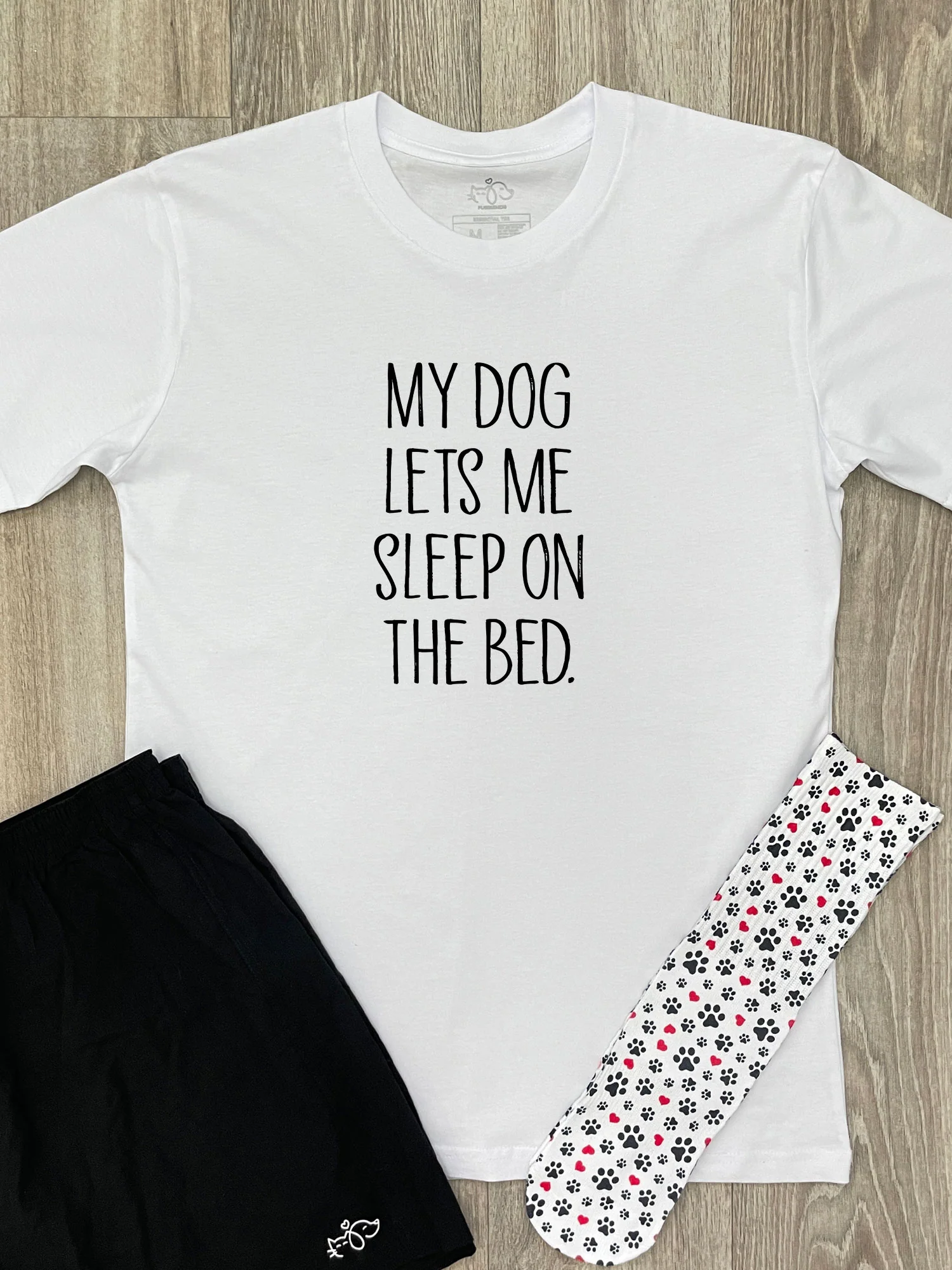 My Dog Lets Me Sleep On The Bed Essential Unisex Tee - Image 4
