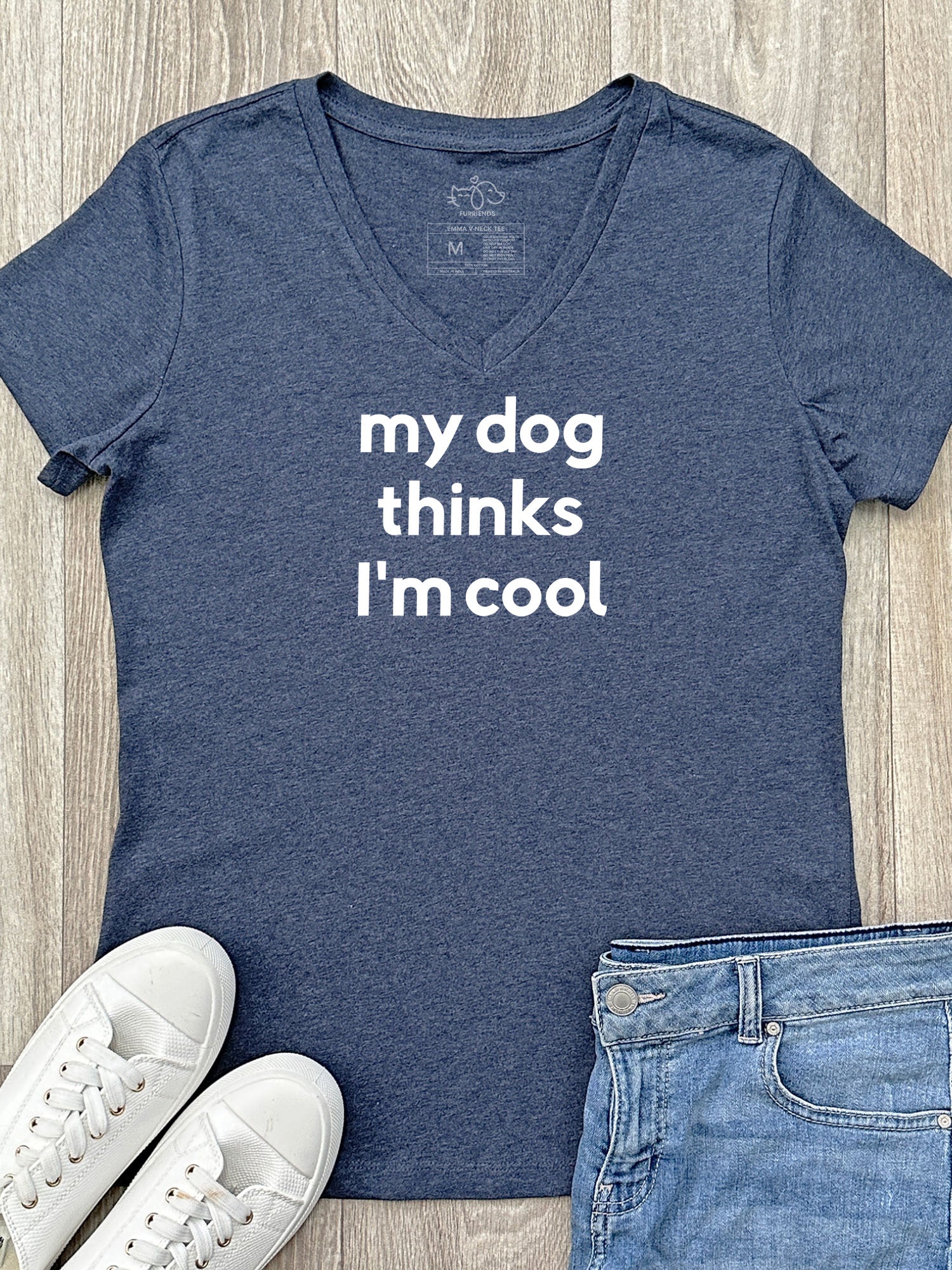 My Dog Thinks I'm Cool Emma V-Neck Tee - Image 10