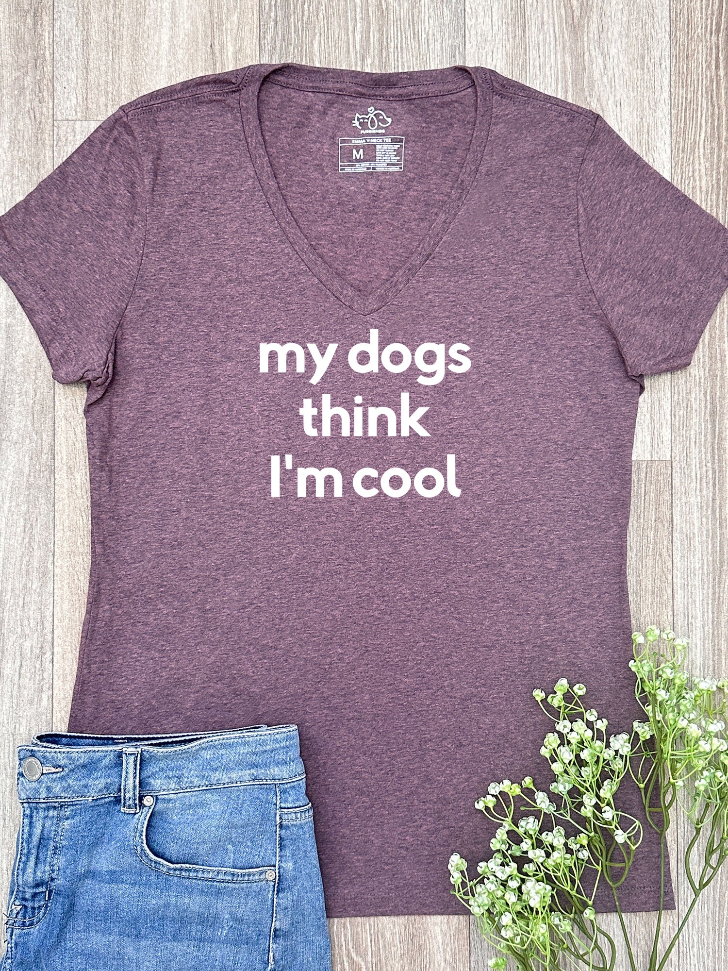 My Dog Thinks I'm Cool Emma V-Neck Tee - Image 2