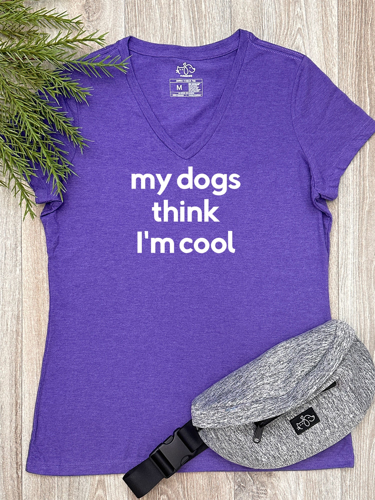 My Dog Thinks I'm Cool Emma V-Neck Tee - Image 4