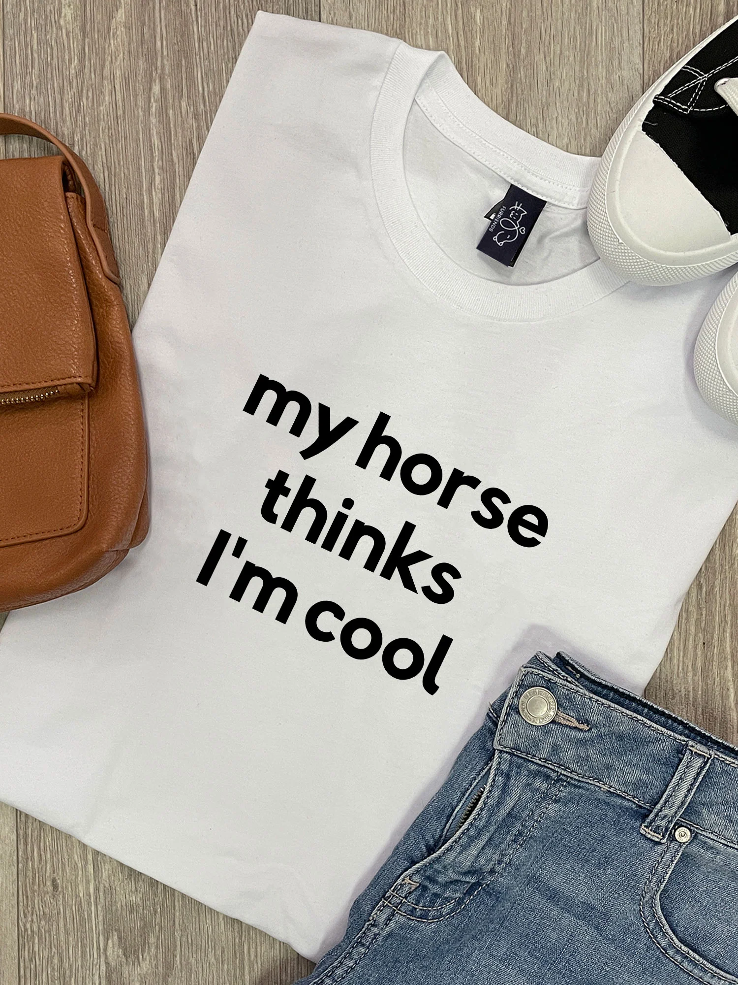 My Horse Thinks I'm Cool Ava Women's Regular Fit Tee - Image 3