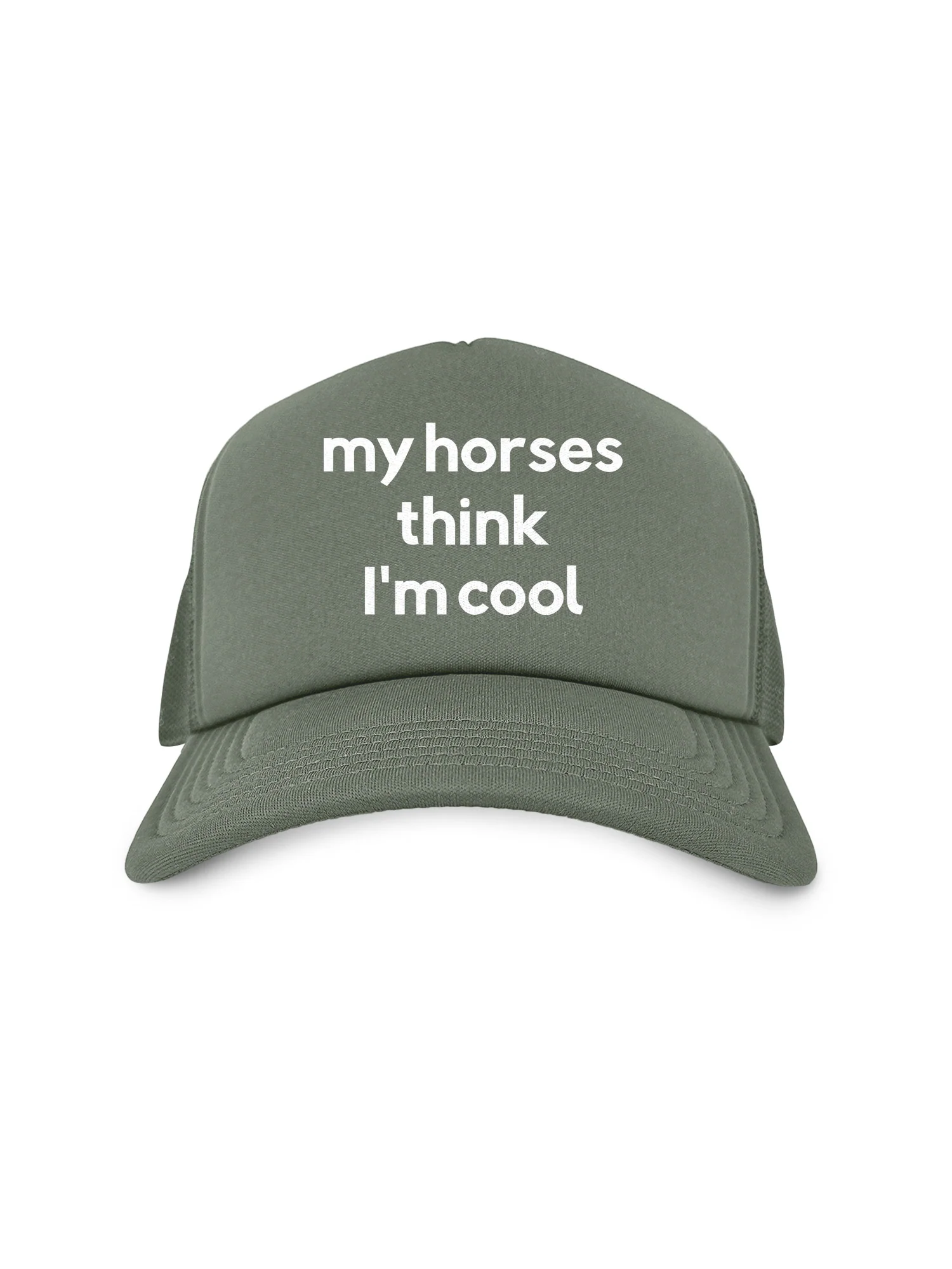 My Horse Thinks I'm Cool Foam Trucker Cap - Image 4