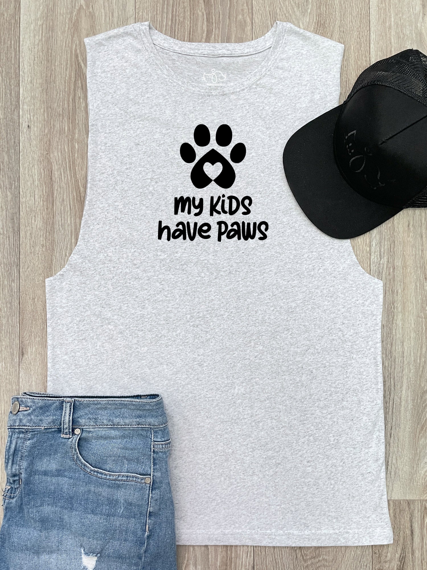 My Kids Have Paws Axel Drop Armhole Muscle Tank - Image 2