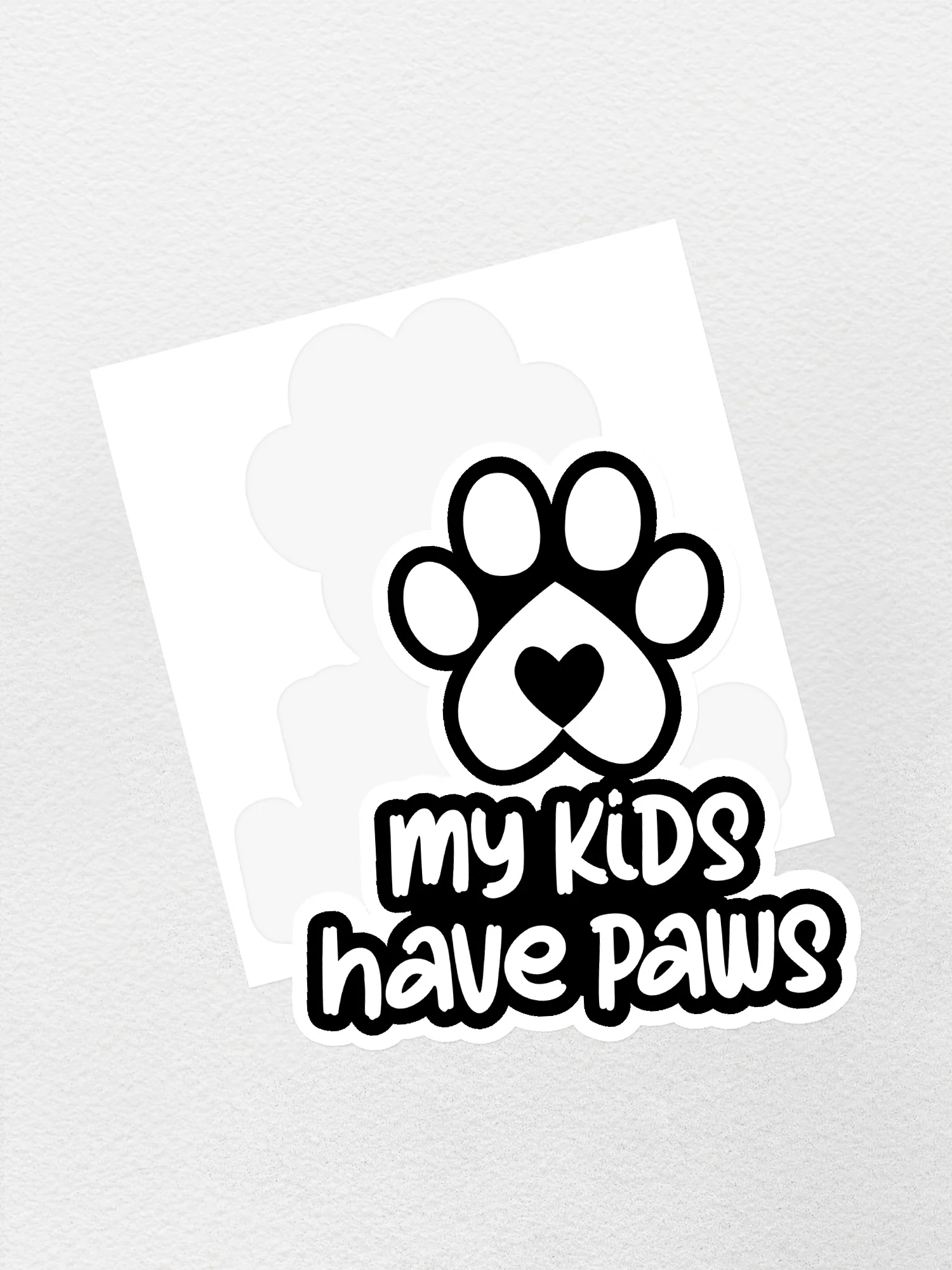 My Kids Have Paws Sticker - Image 3