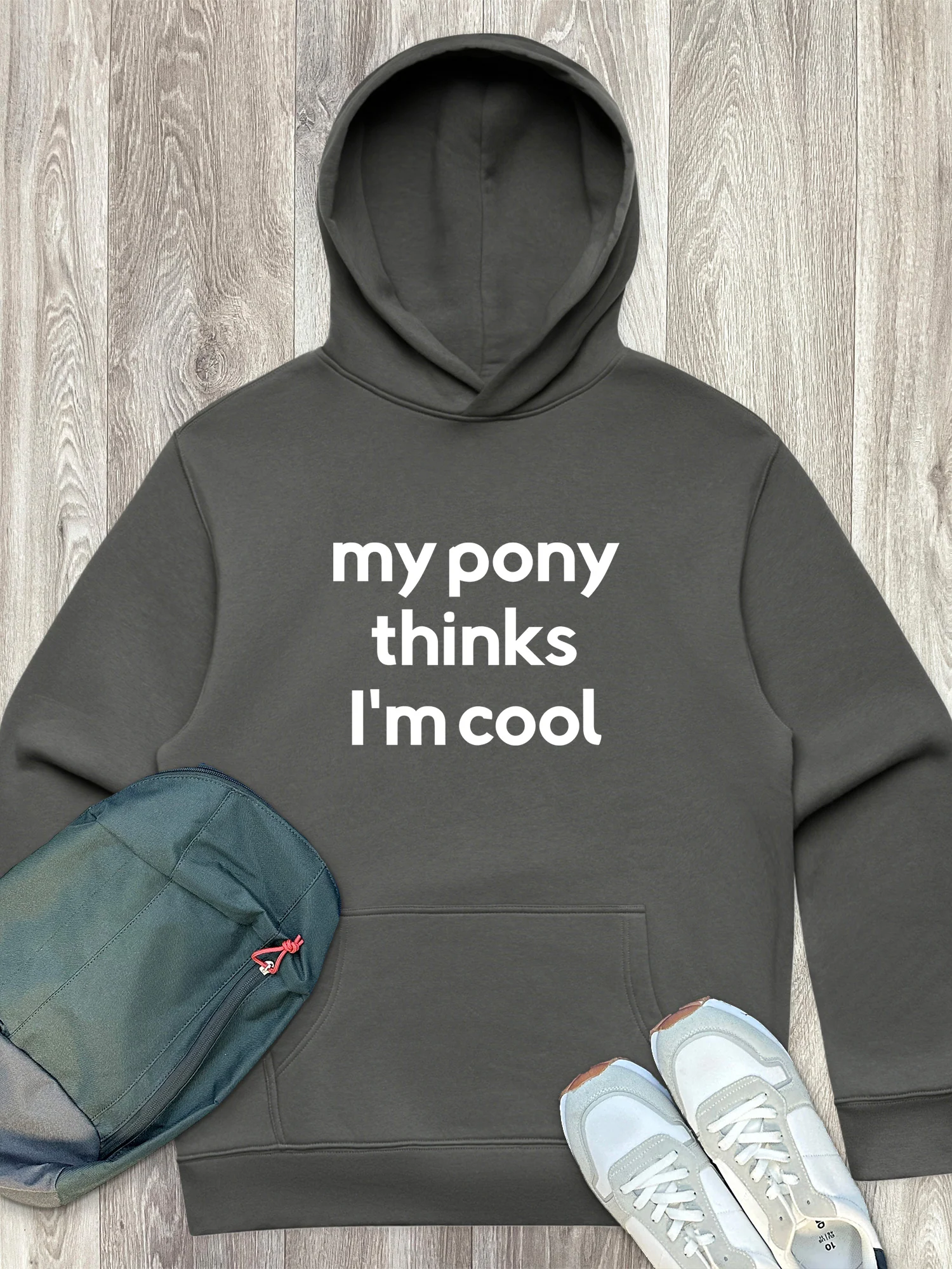 My Pony Thinks I'm Cool Men's Comfort Hood - Image 3