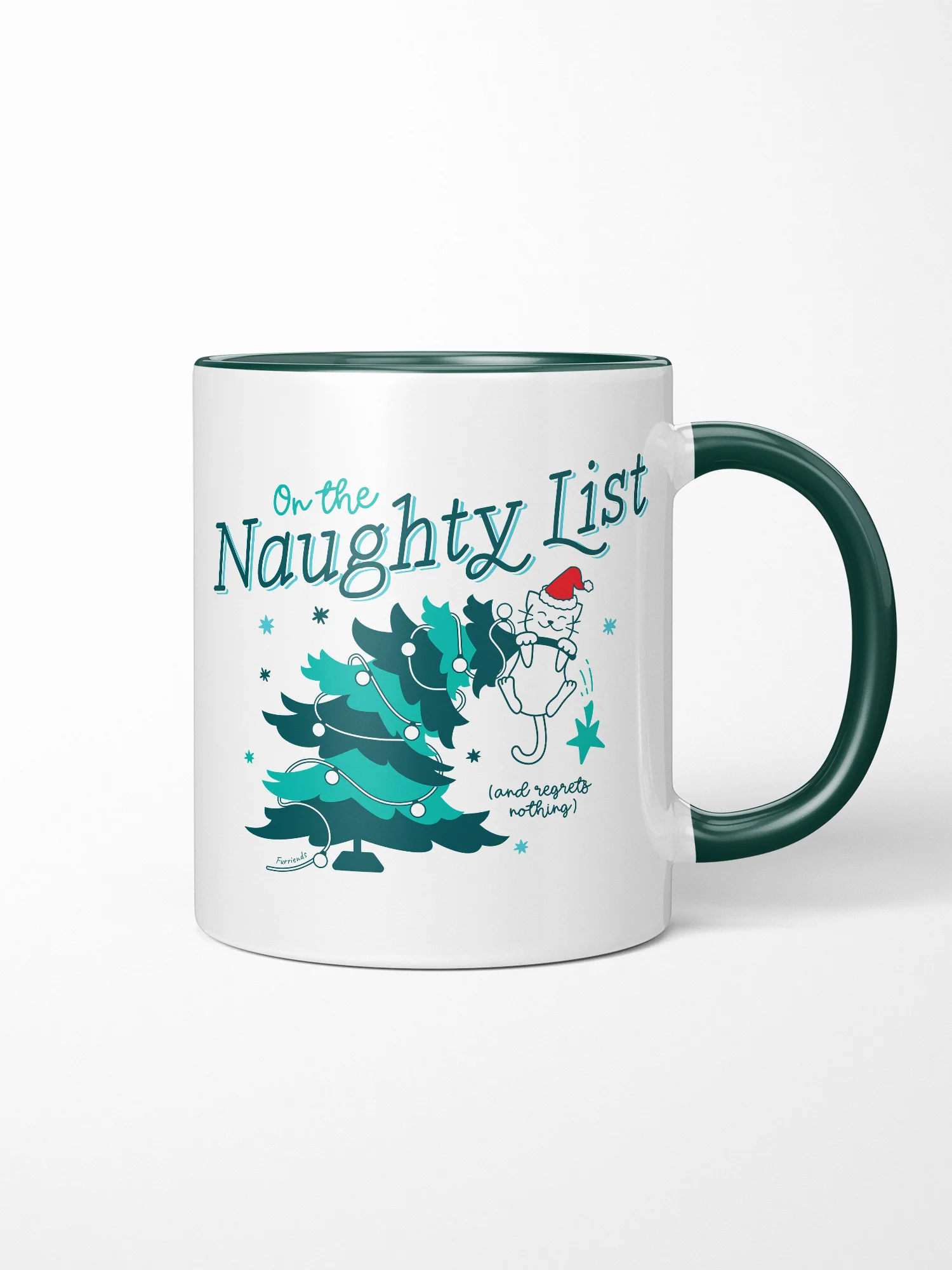 On The Naughty List - Cat Ceramic Mug - Image 3