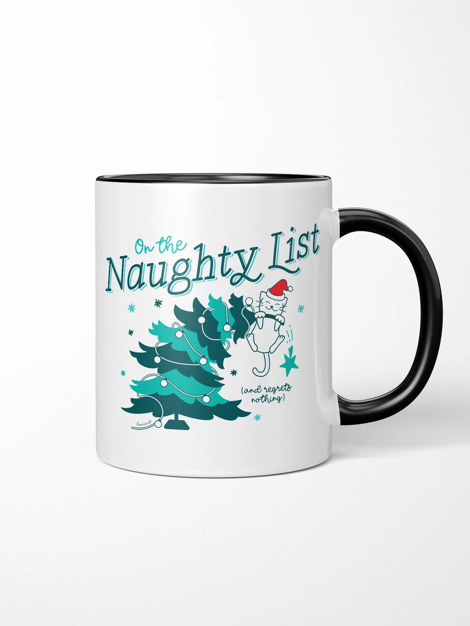 On The Naughty List - Cat Ceramic Mug - Image 4