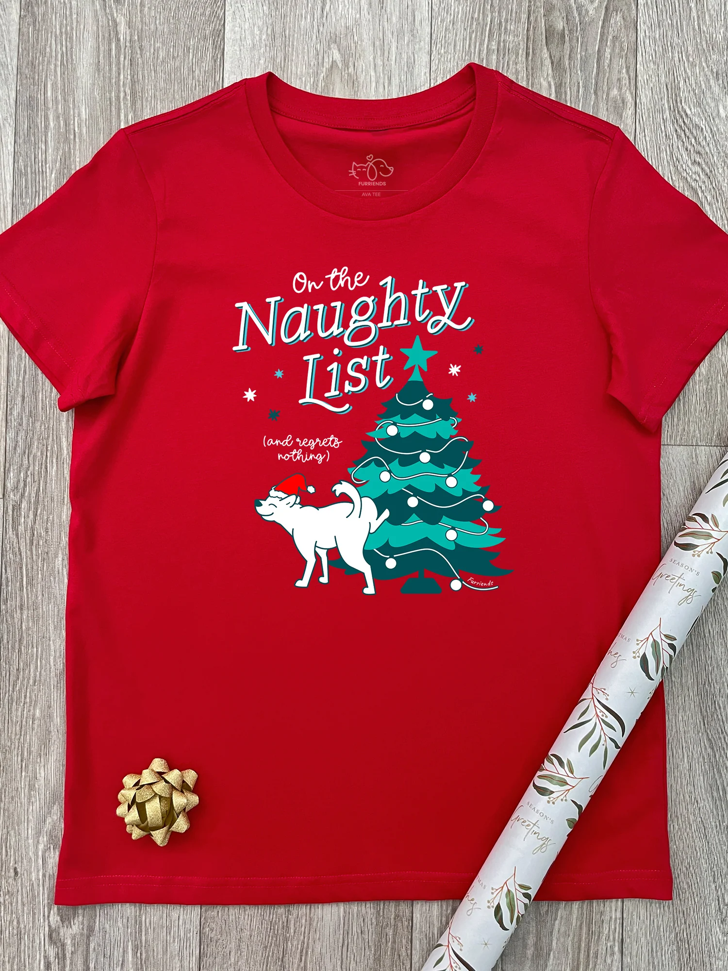 On The Naughty List - Dog Ava Women's Regular Fit Tee