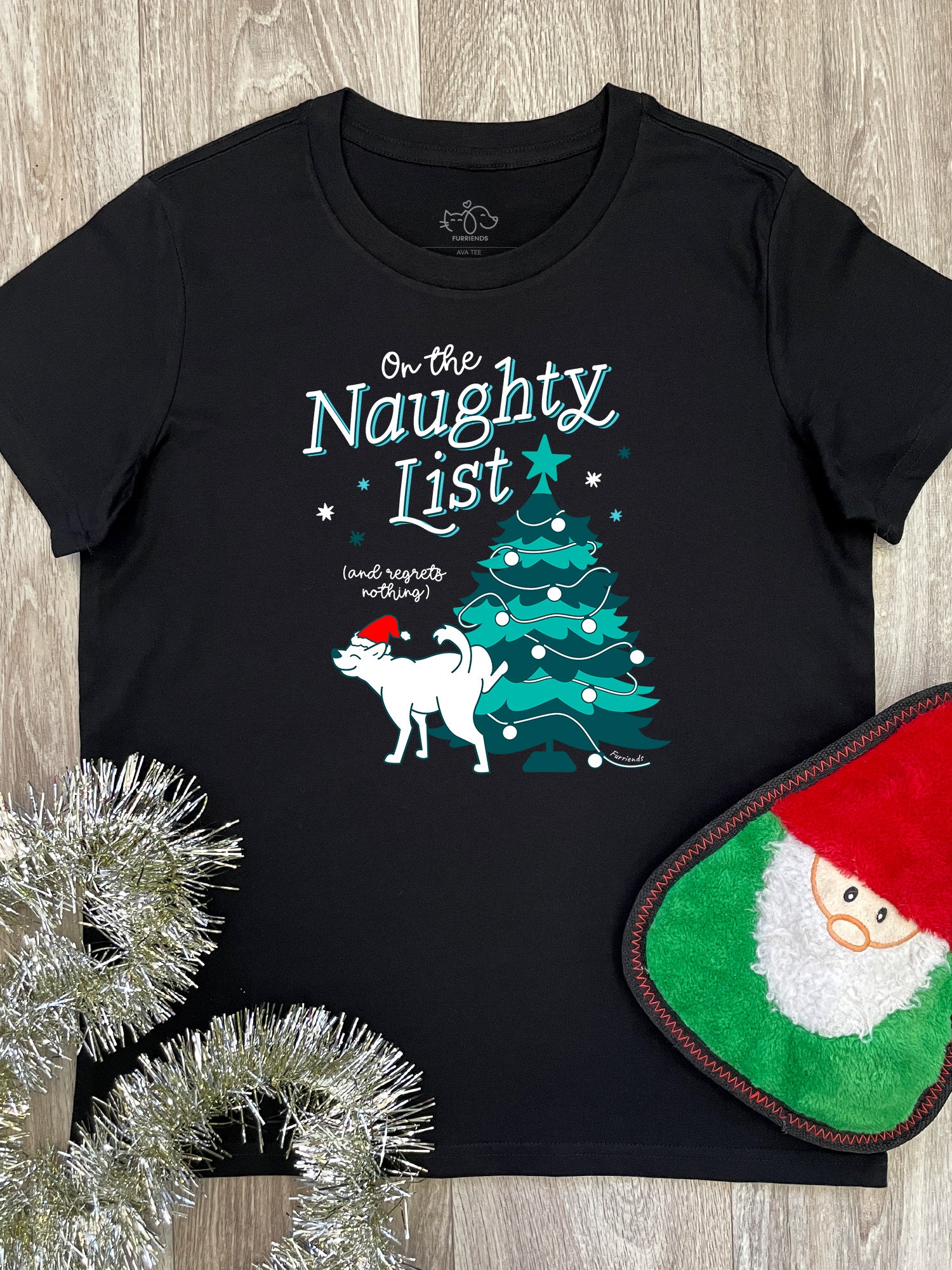 On The Naughty List - Dog Ava Women's Regular Fit Tee - Image 3
