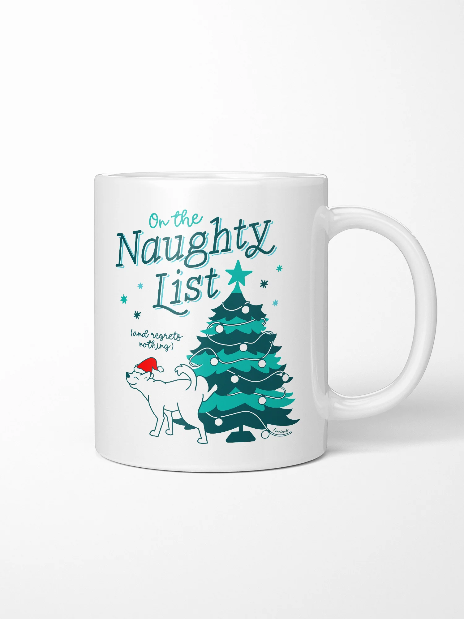 On The Naughty List - Dog Ceramic Mug - Image 2