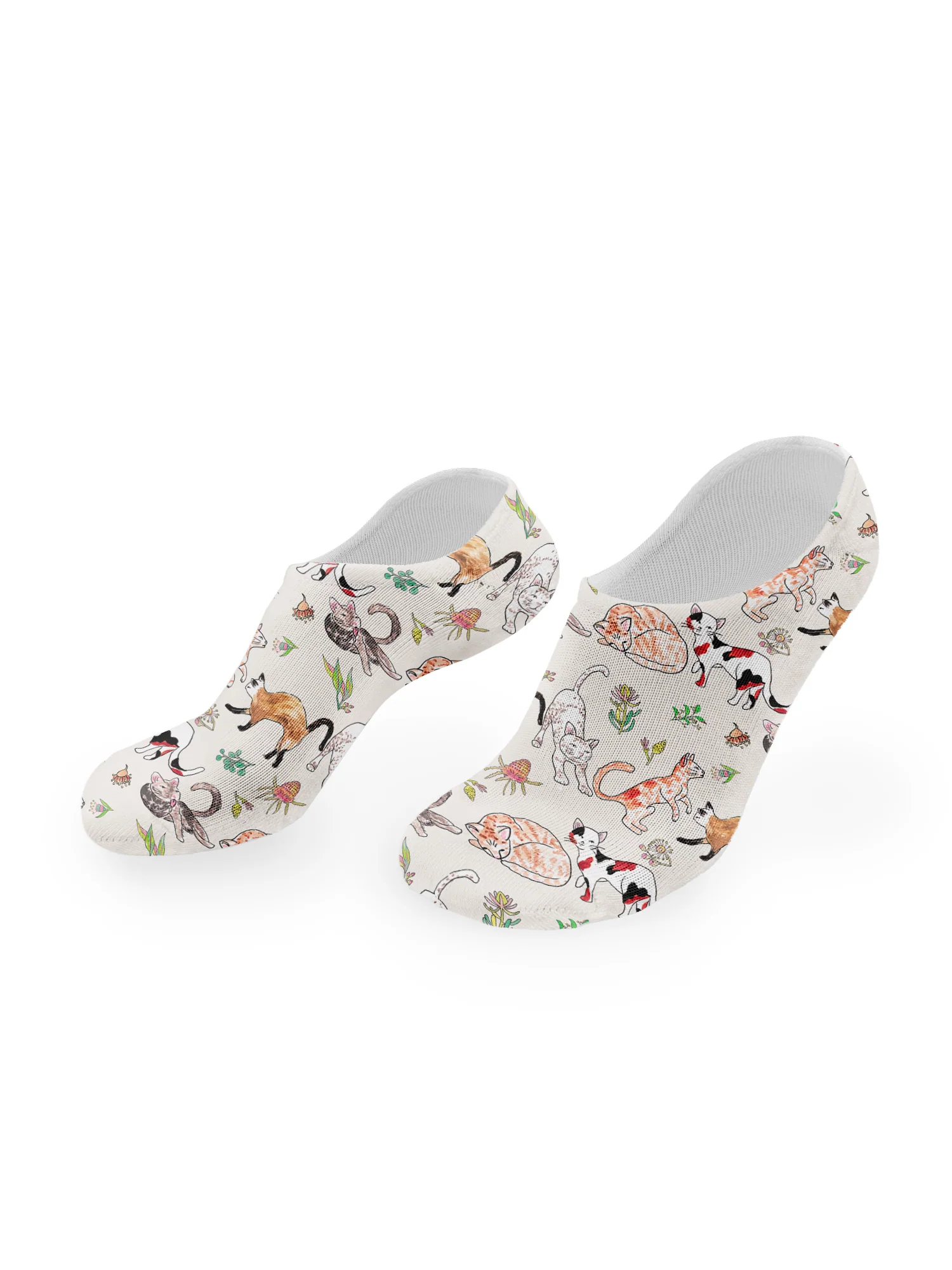 Feline Fine No Show Socks - Image 3