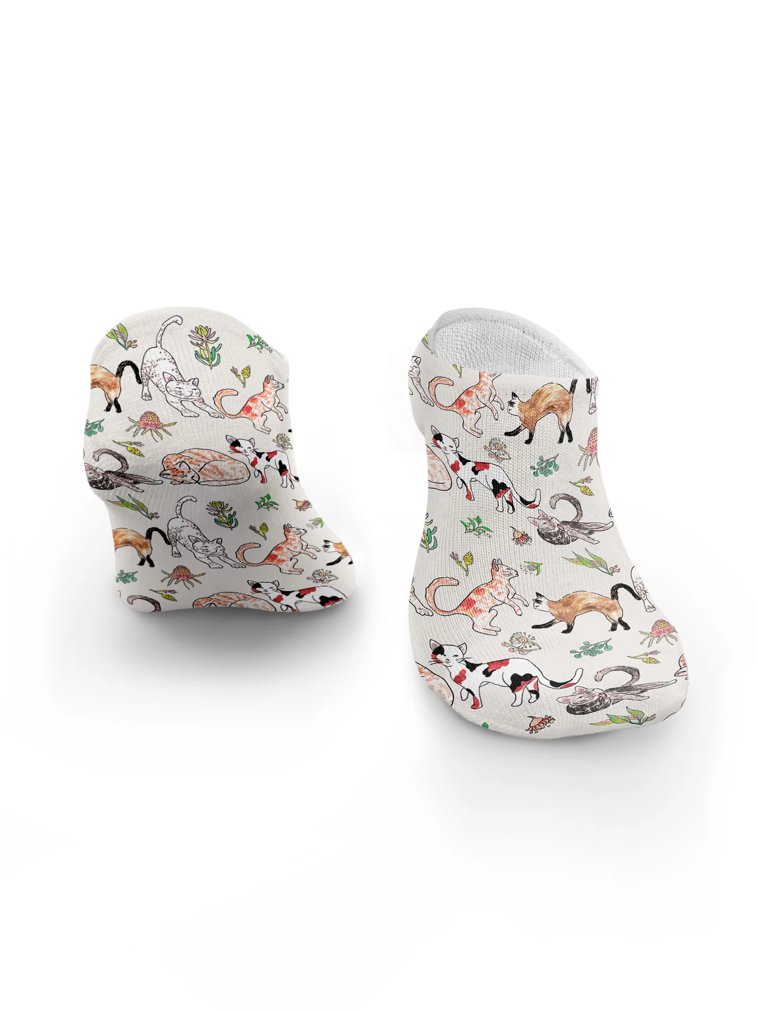 Feline Fine No Show Socks - Image 7