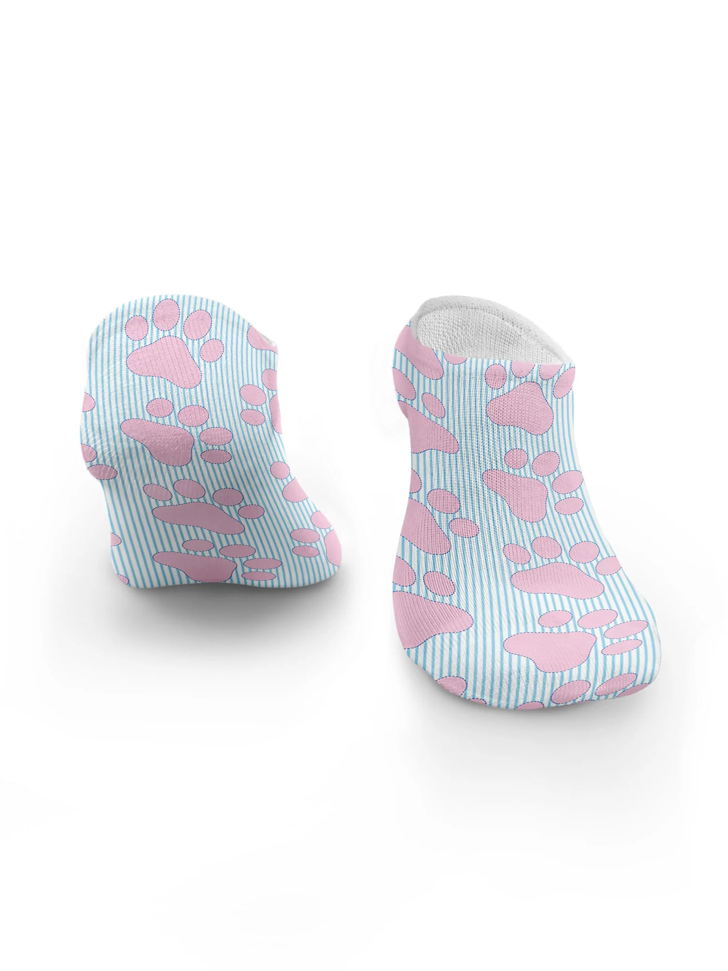 Paws & Pinstripes No Show Socks - Image 8