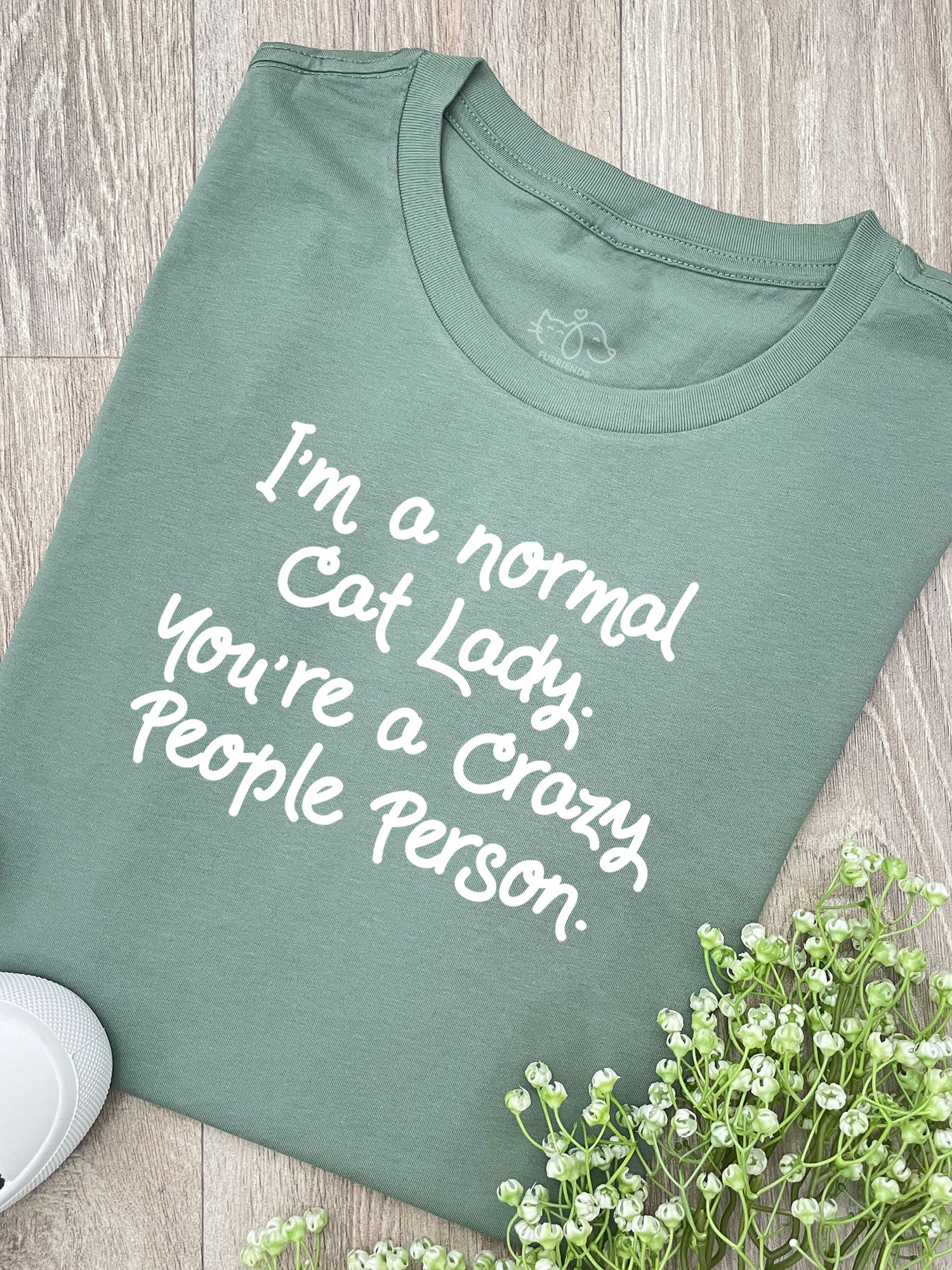 I'm A Normal Cat Lady. You're A Crazy People Person. Ava Women's Regular Fit Tee - Image 3