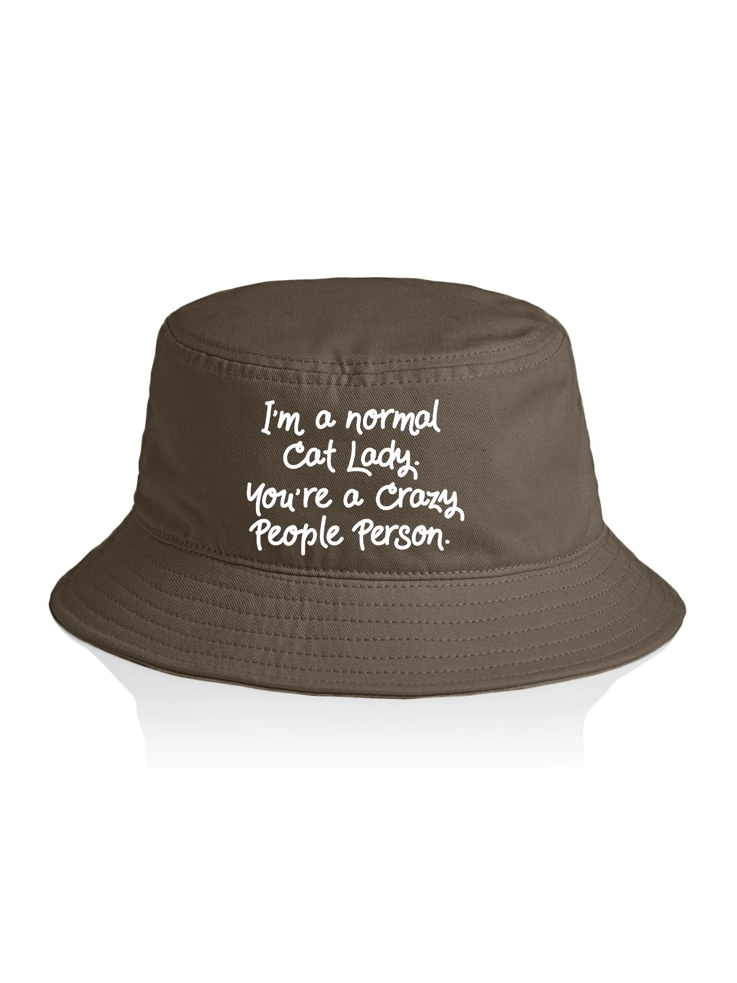 I'm A Normal Cat Lady. You're A Crazy People Person. Bucket Hat - Image 2
