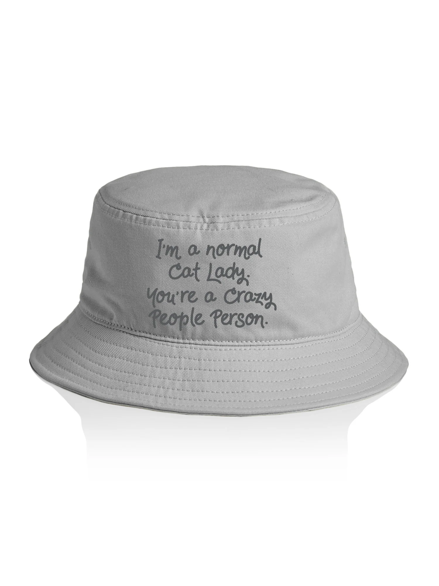 I'm A Normal Cat Lady. You're A Crazy People Person. Bucket Hat - Image 5
