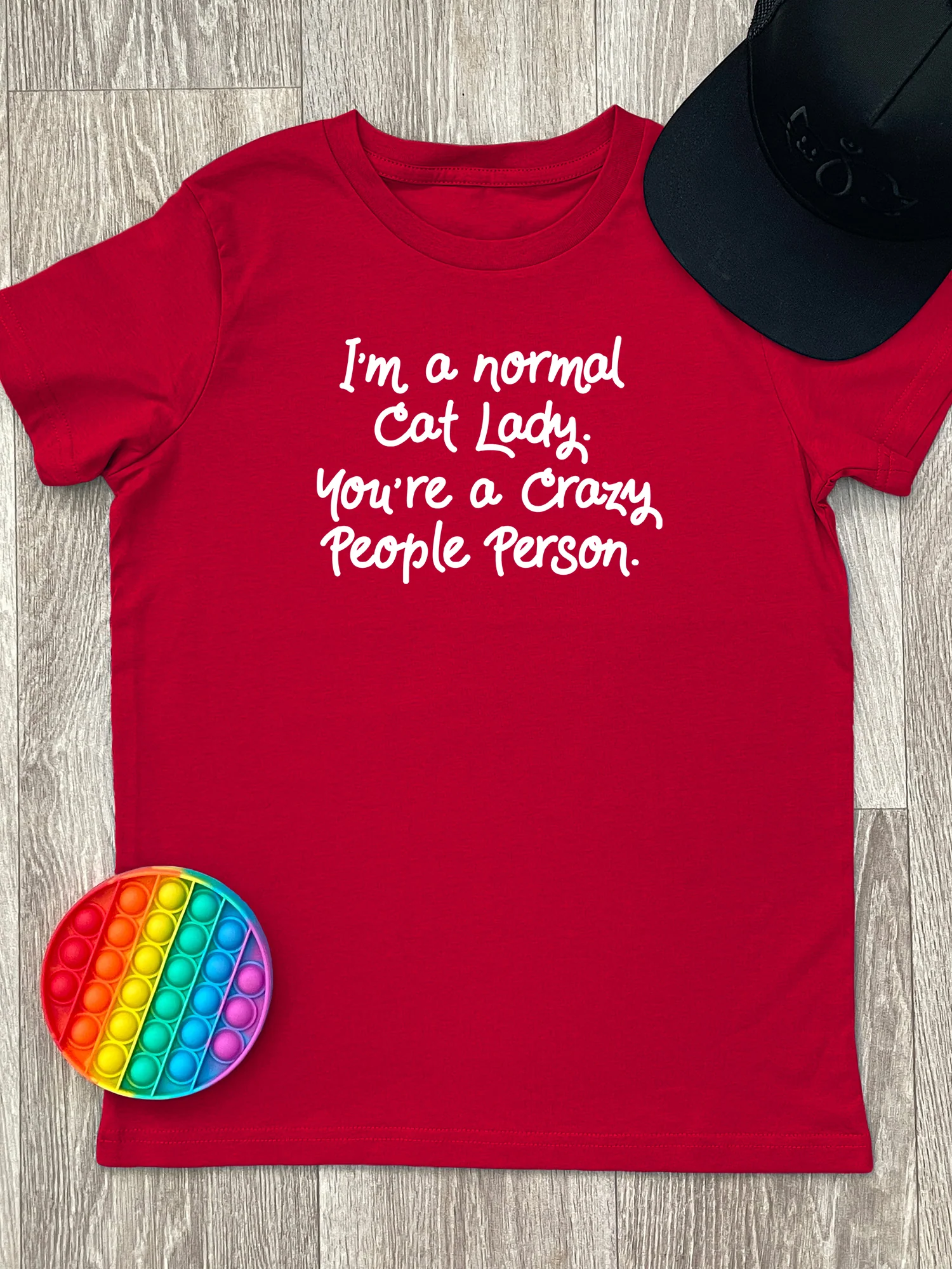 I'm A Normal Cat Lady. You're A Crazy People Person. Youth Tee - Image 6