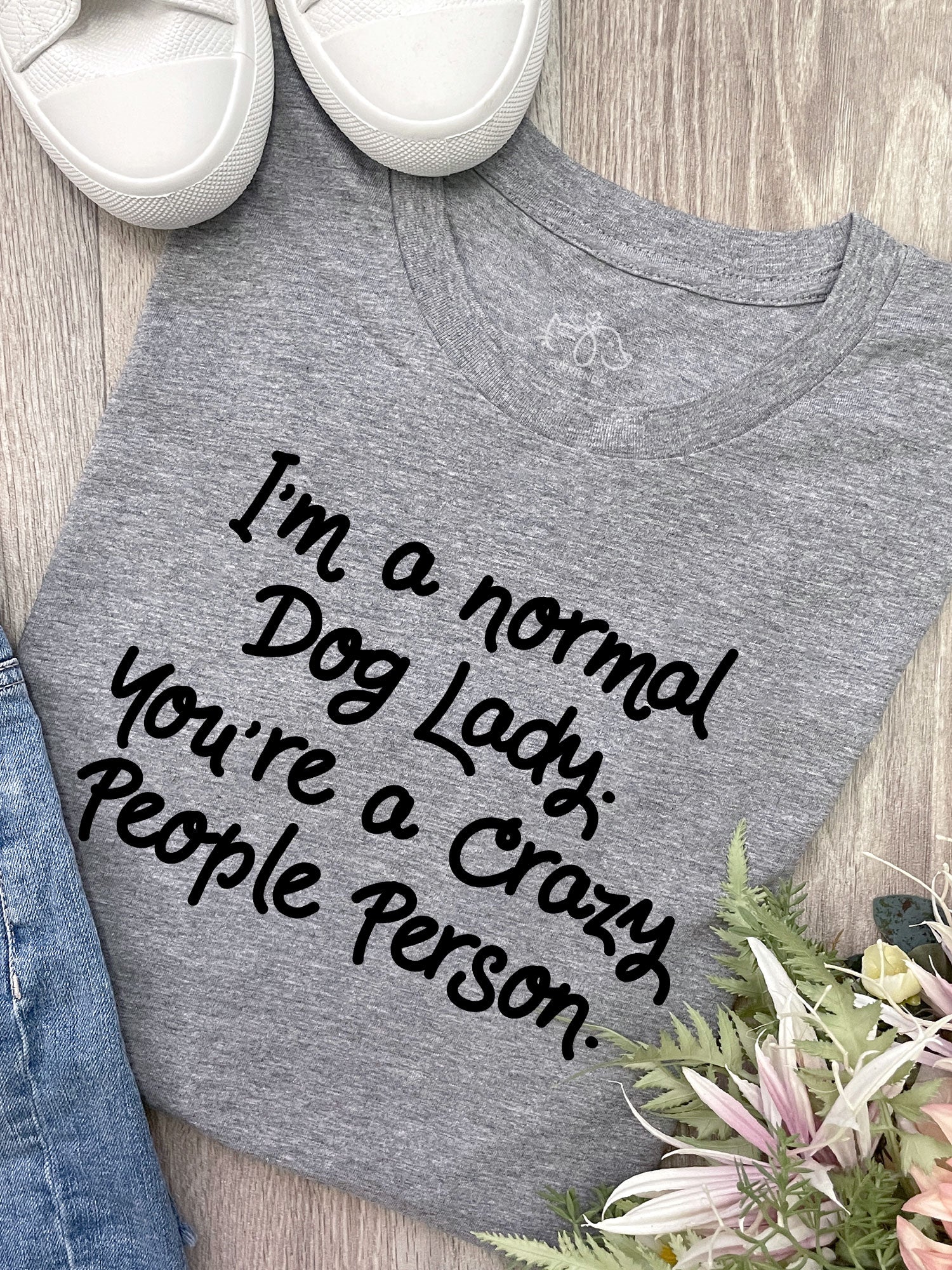 I'm A Normal Dog Lady. You're A Crazy People Person. Ava Women's Regular Fit Tee - Image 6