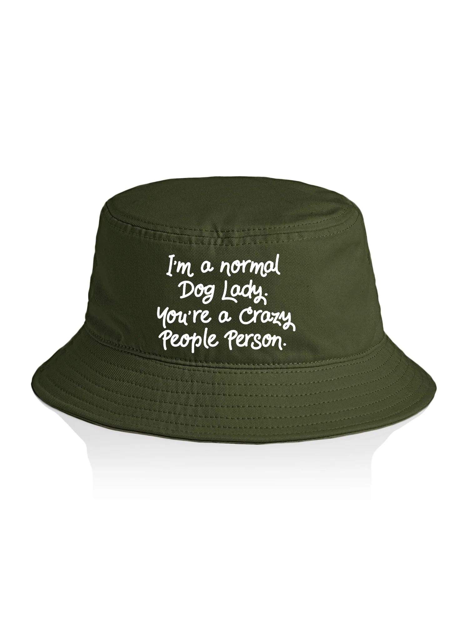 I'm A Normal Dog Lady. You're A Crazy People Person. Bucket Hat - Image 6