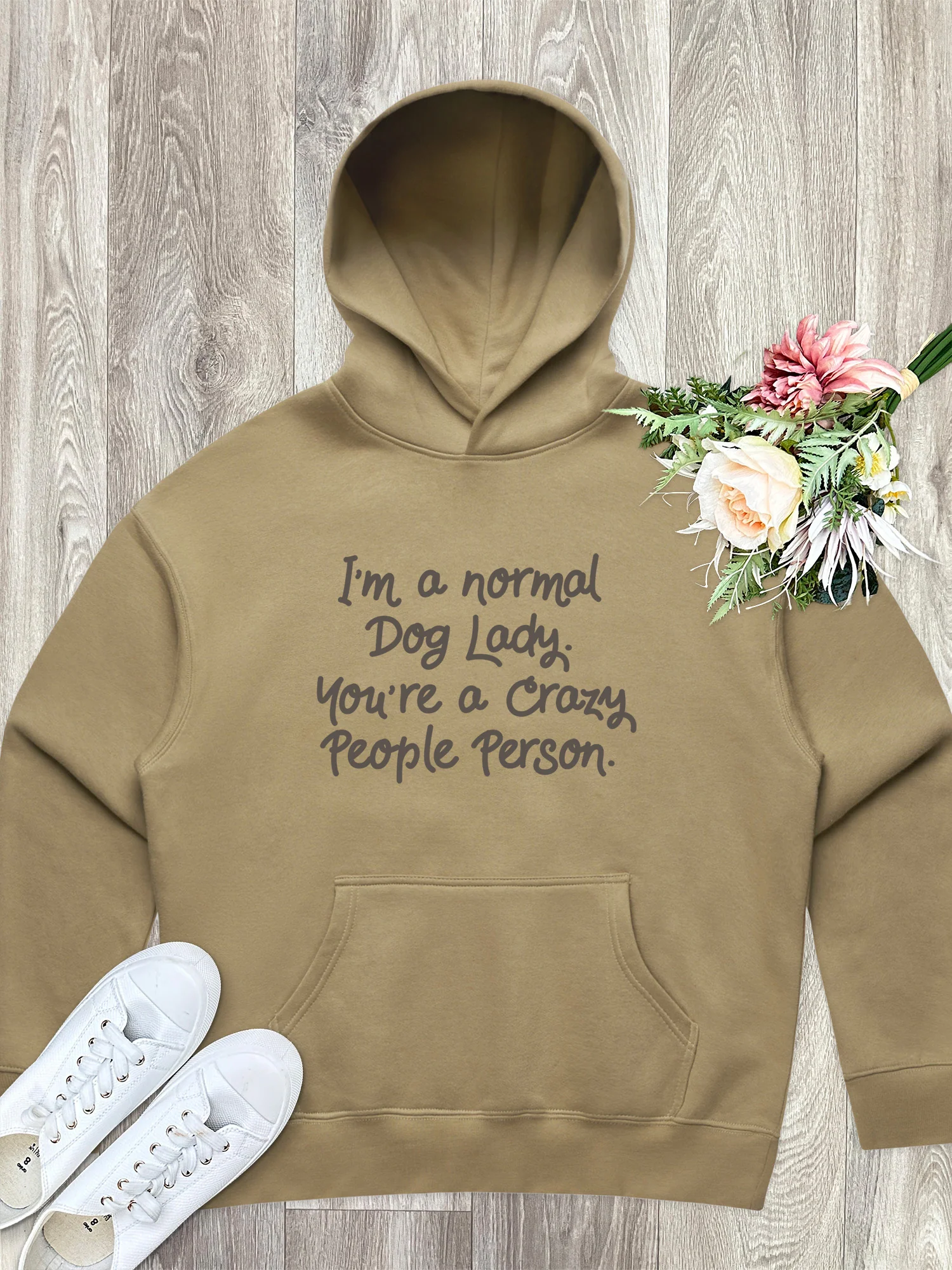 I'm A Normal Dog Lady. You're A Crazy People Person. Women's Comfort Hood - Image 2