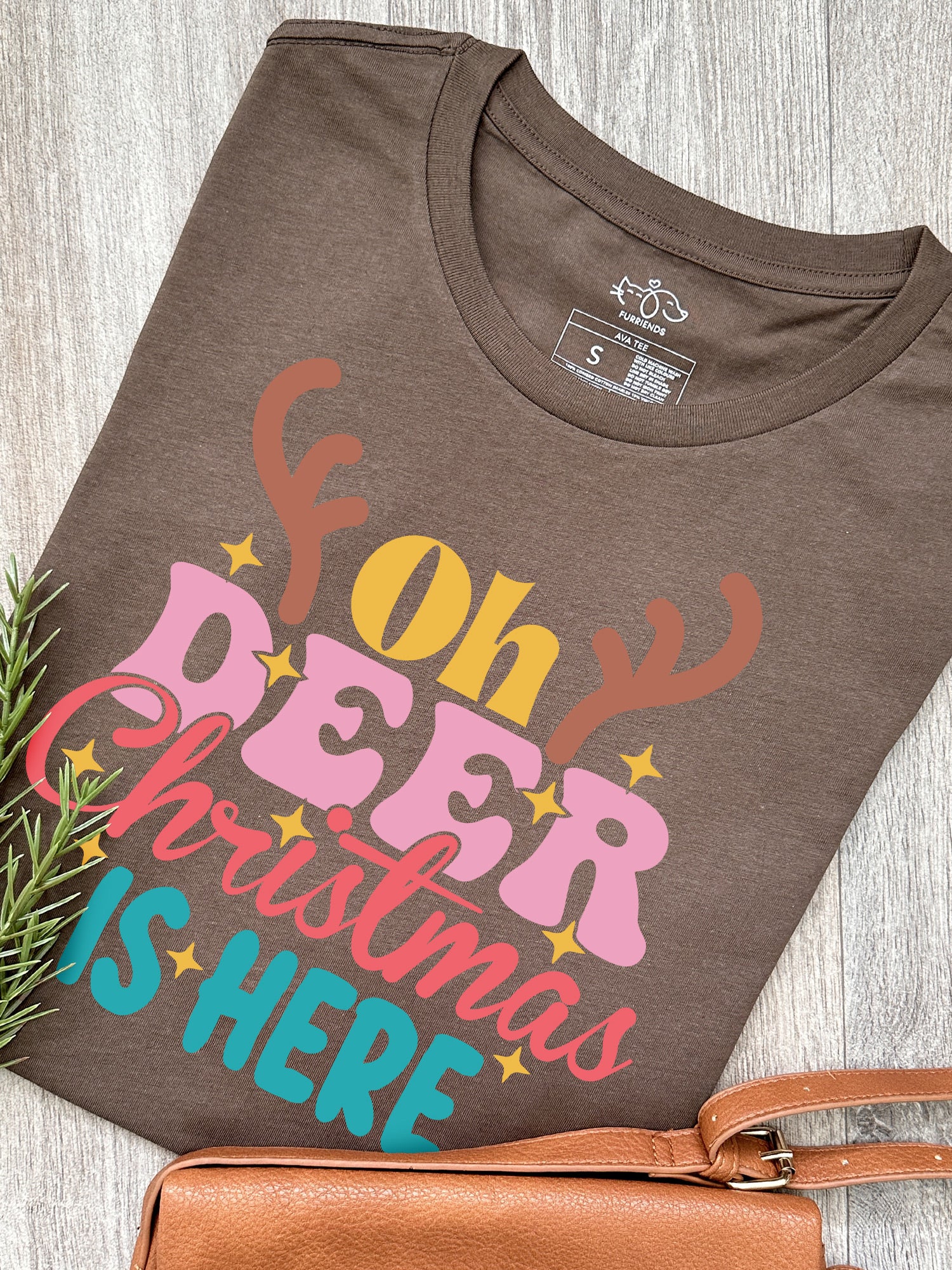 Oh Deer. Christmas Is Here Ava Women's Regular Fit Tee - Image 2
