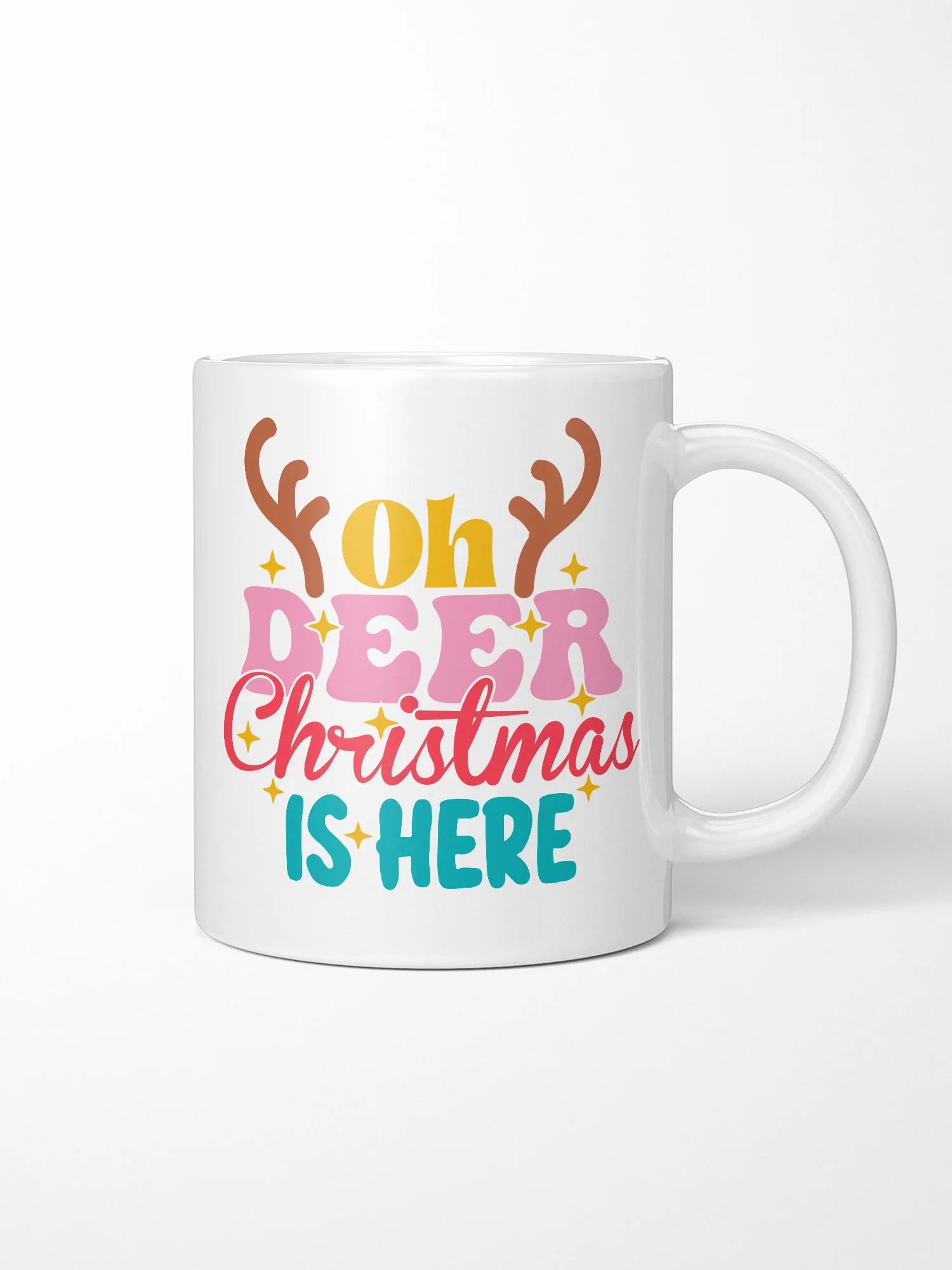 Oh Deer. Christmas Is Here Ceramic Mug - Image 2