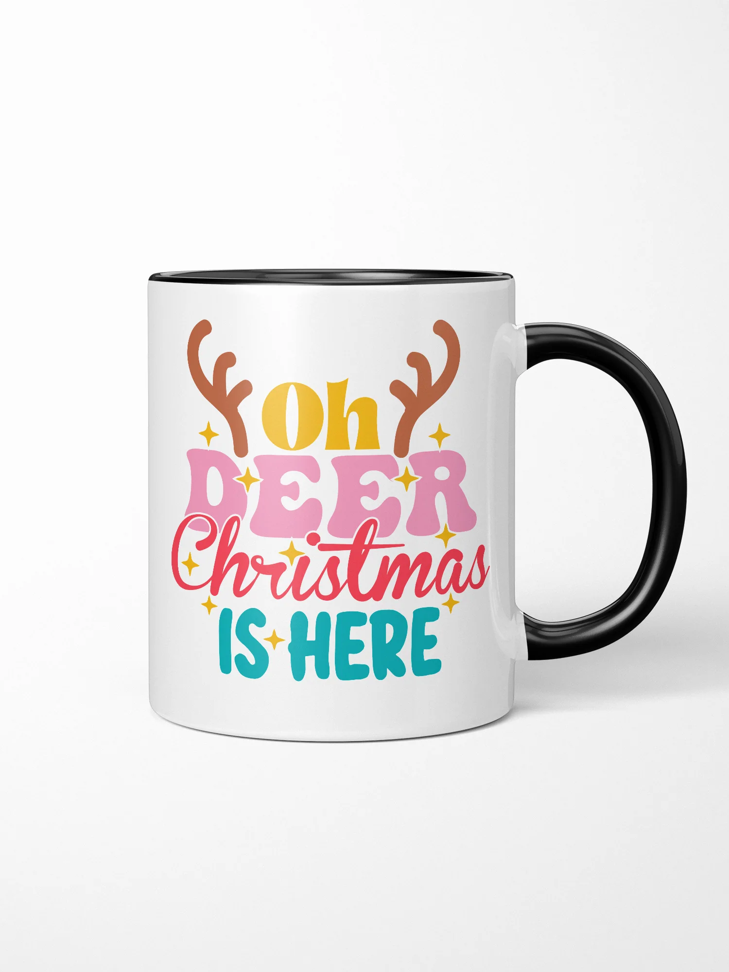 Oh Deer. Christmas Is Here Ceramic Mug - Image 3