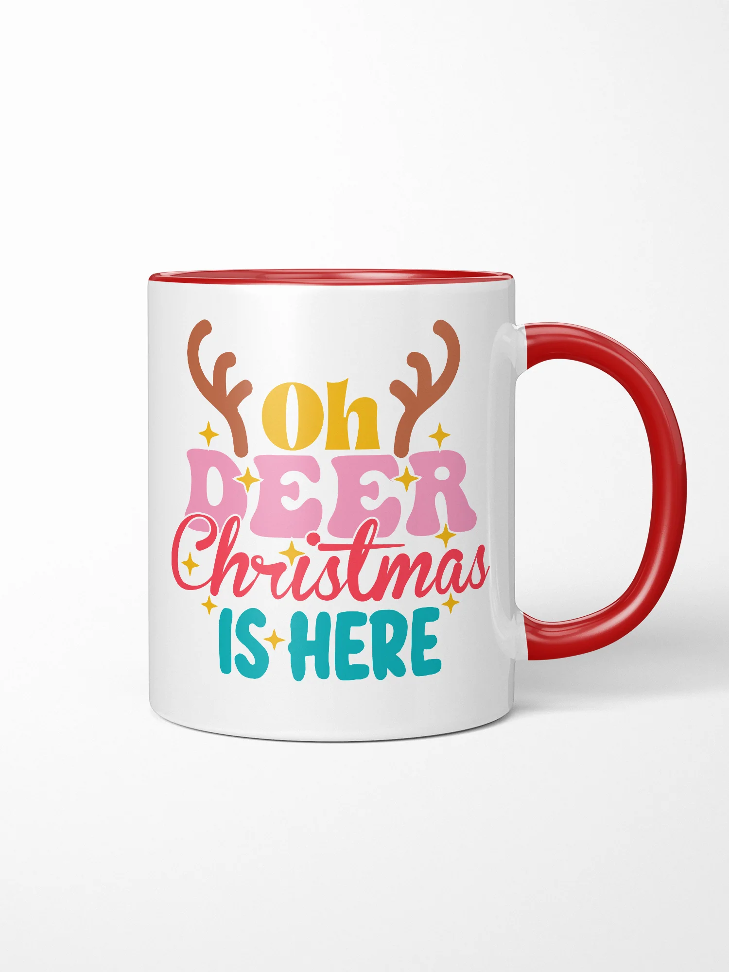 Oh Deer. Christmas Is Here Ceramic Mug - Image 4