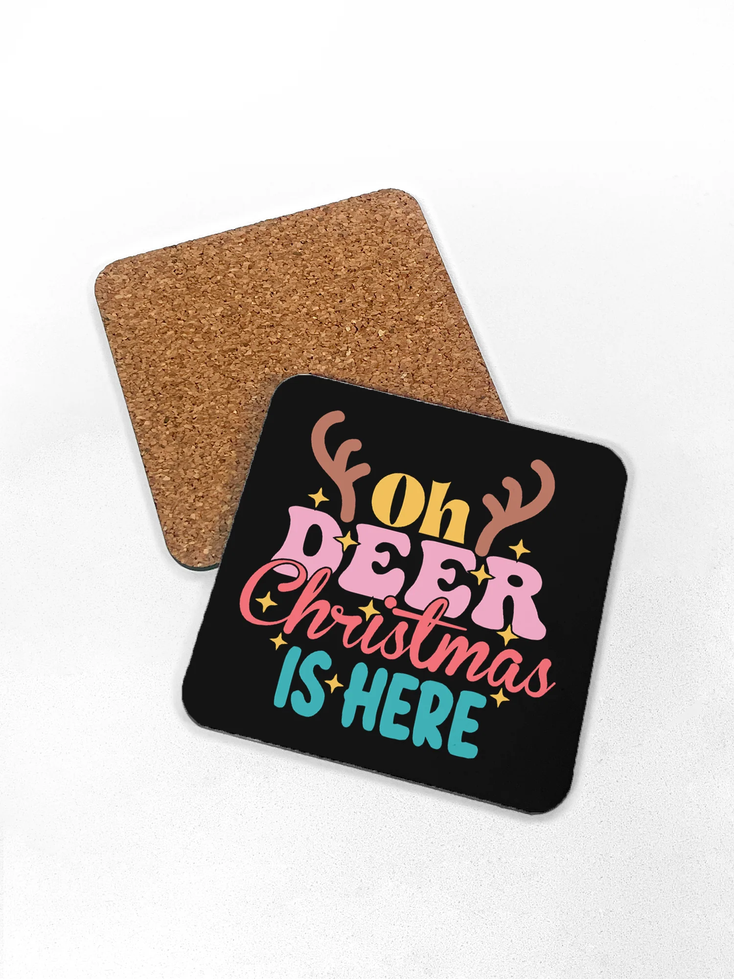 Oh Deer. Christmas Is Here Coaster - Image 4