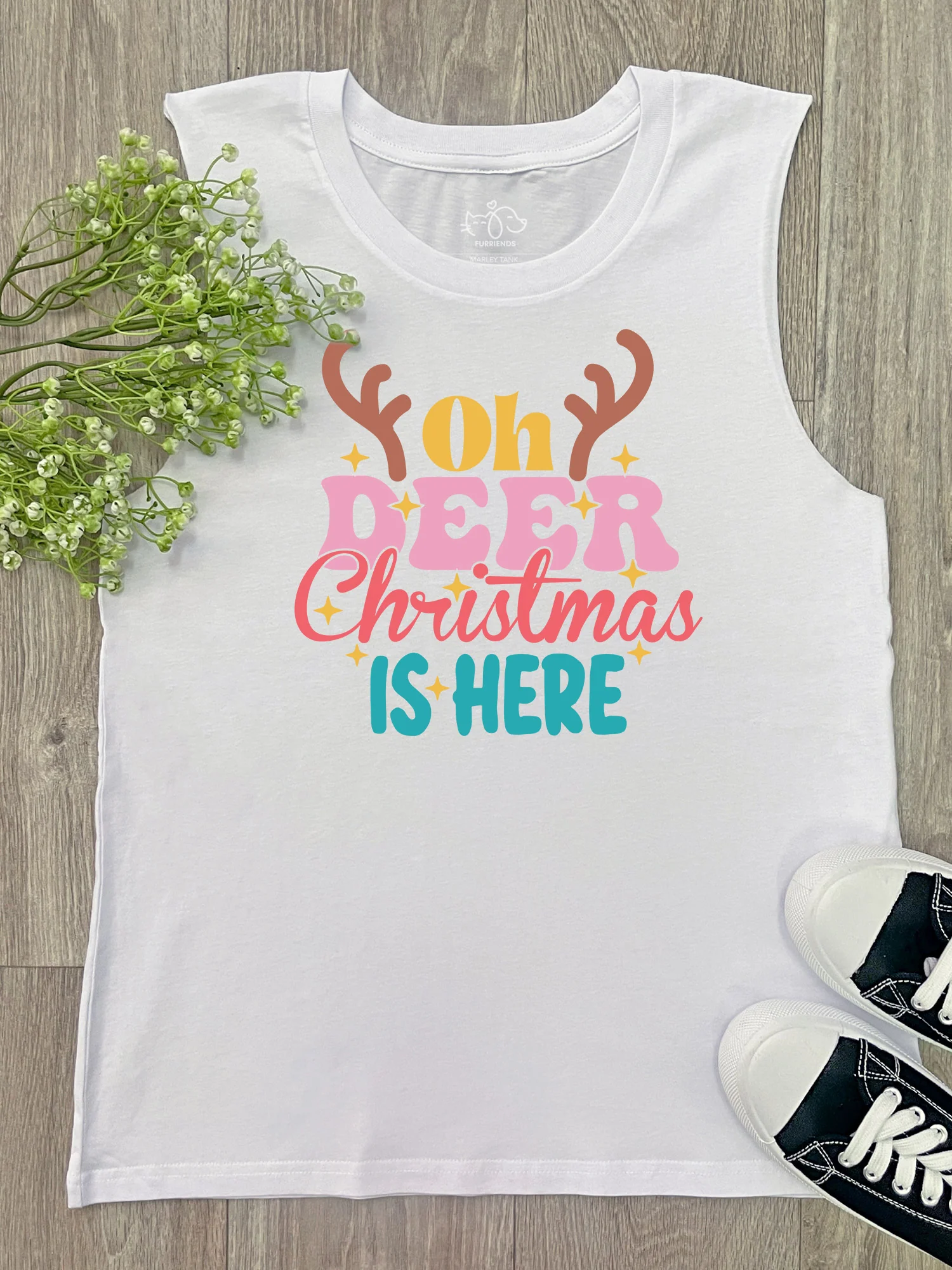 Oh Deer. Christmas Is Here Marley Tank - Image 2