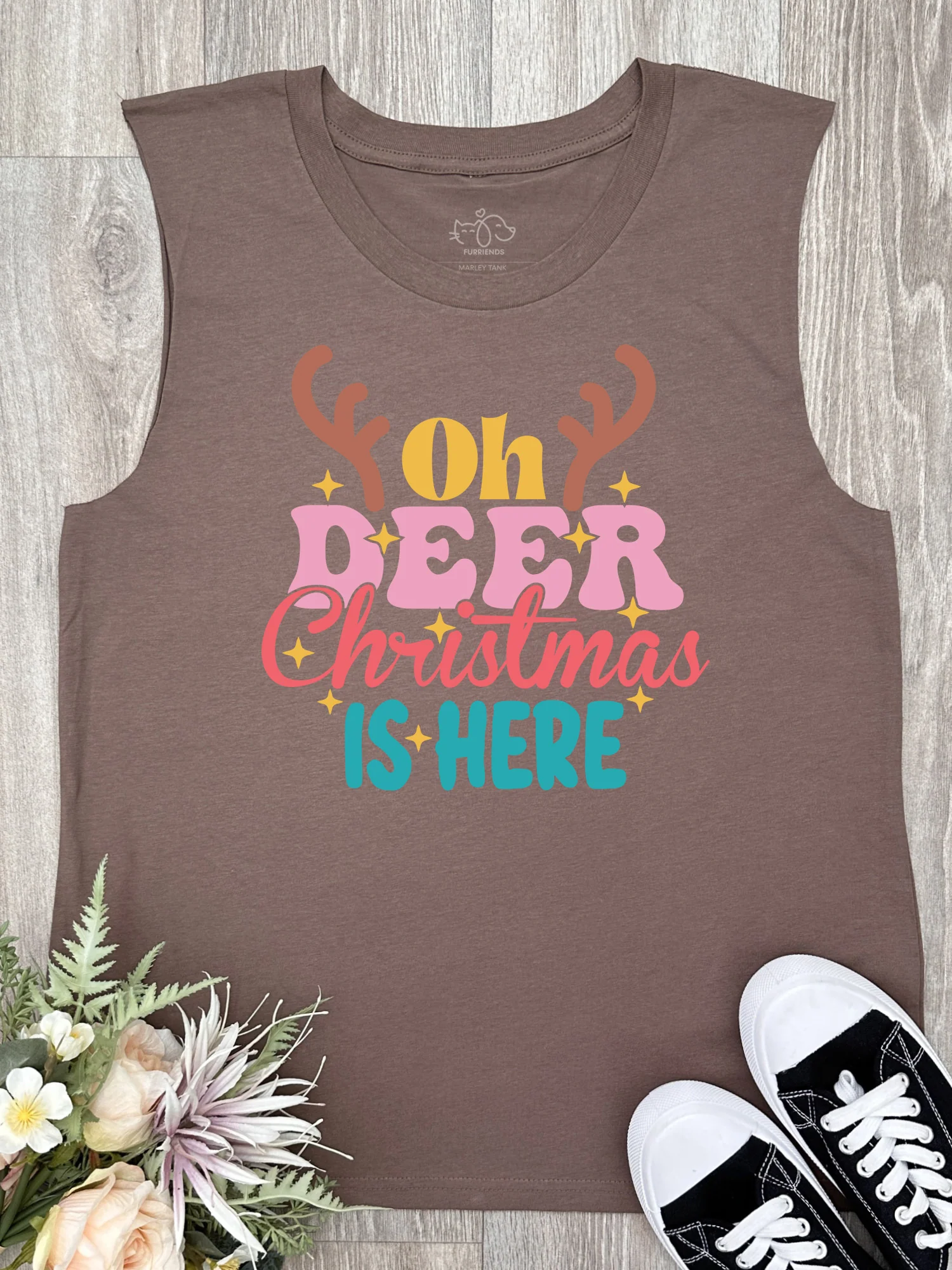 Oh Deer. Christmas Is Here Marley Tank - Image 4