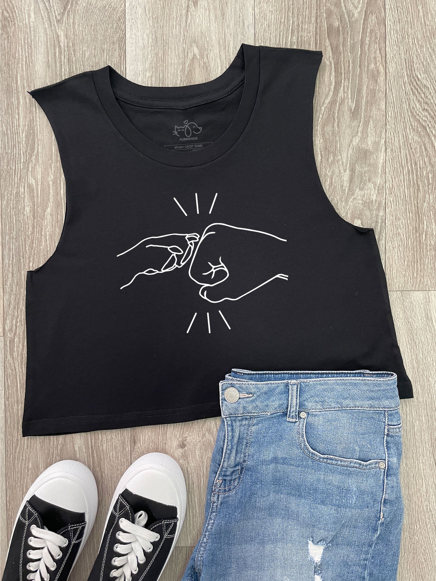 Paw Fist Bump Myah Crop Tank - Image 2