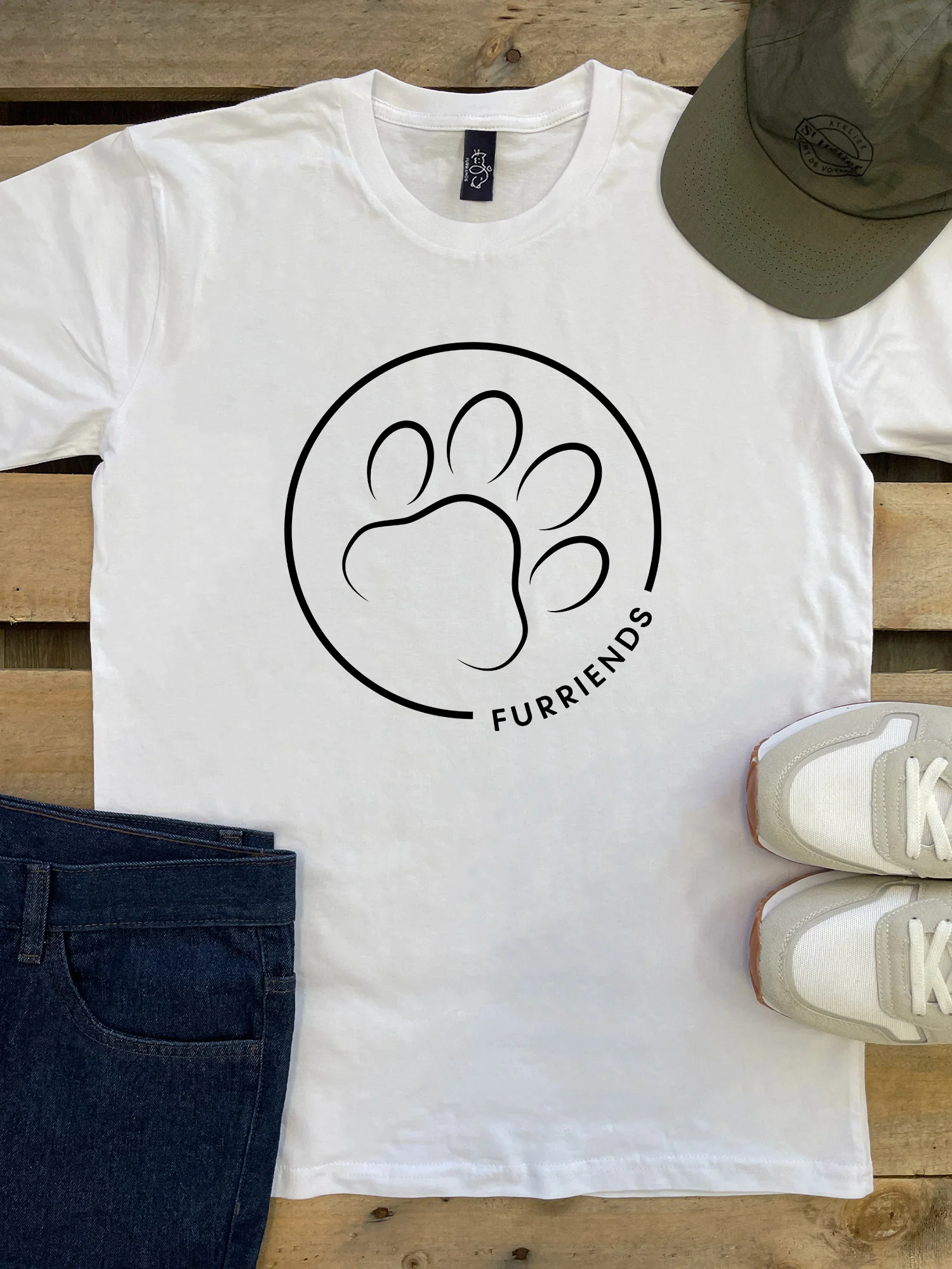 Paw Print Essential Unisex Tee - Image 3