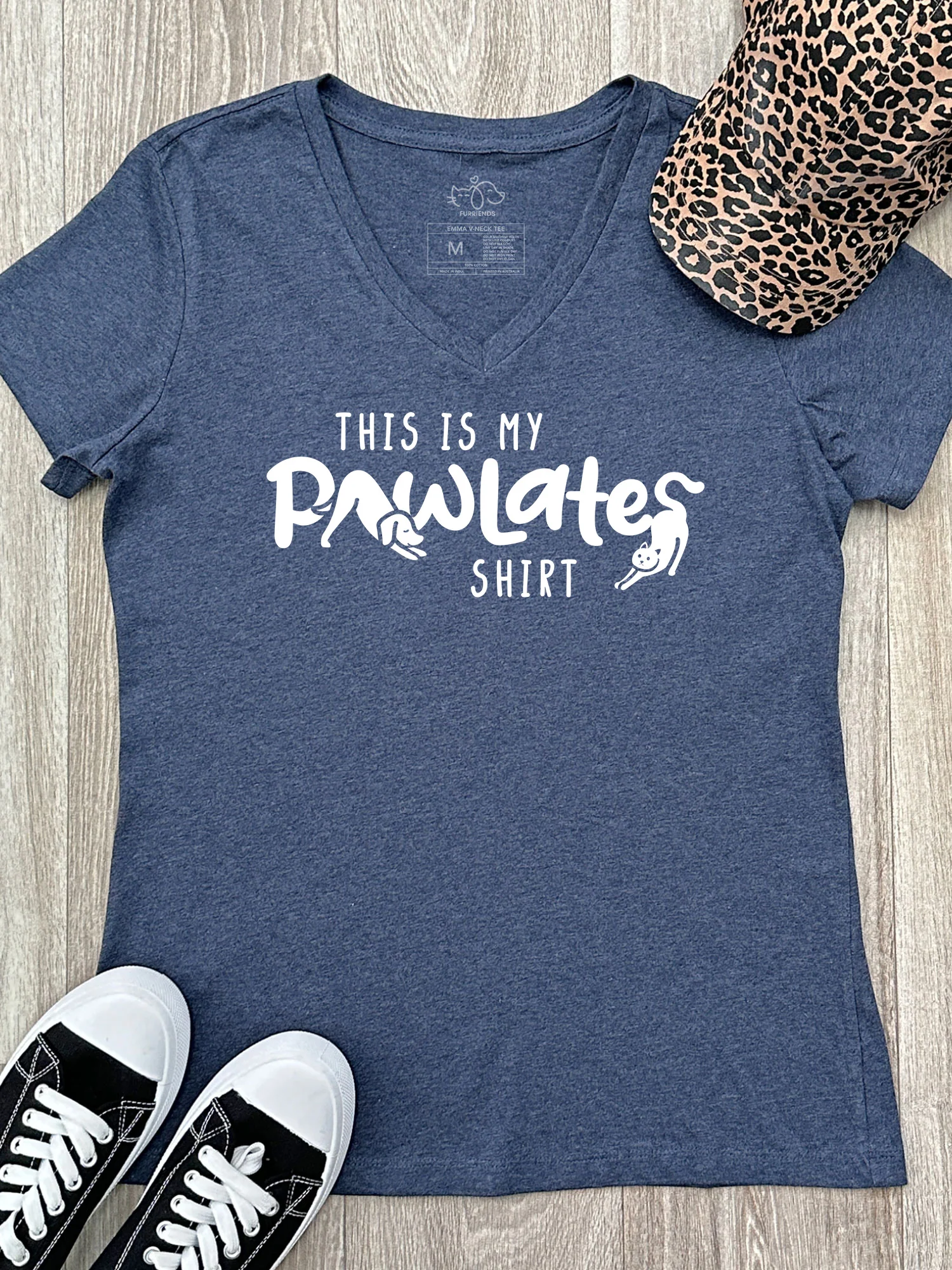 This Is My Pawlates Shirt Emma V-Neck Tee - Image 3