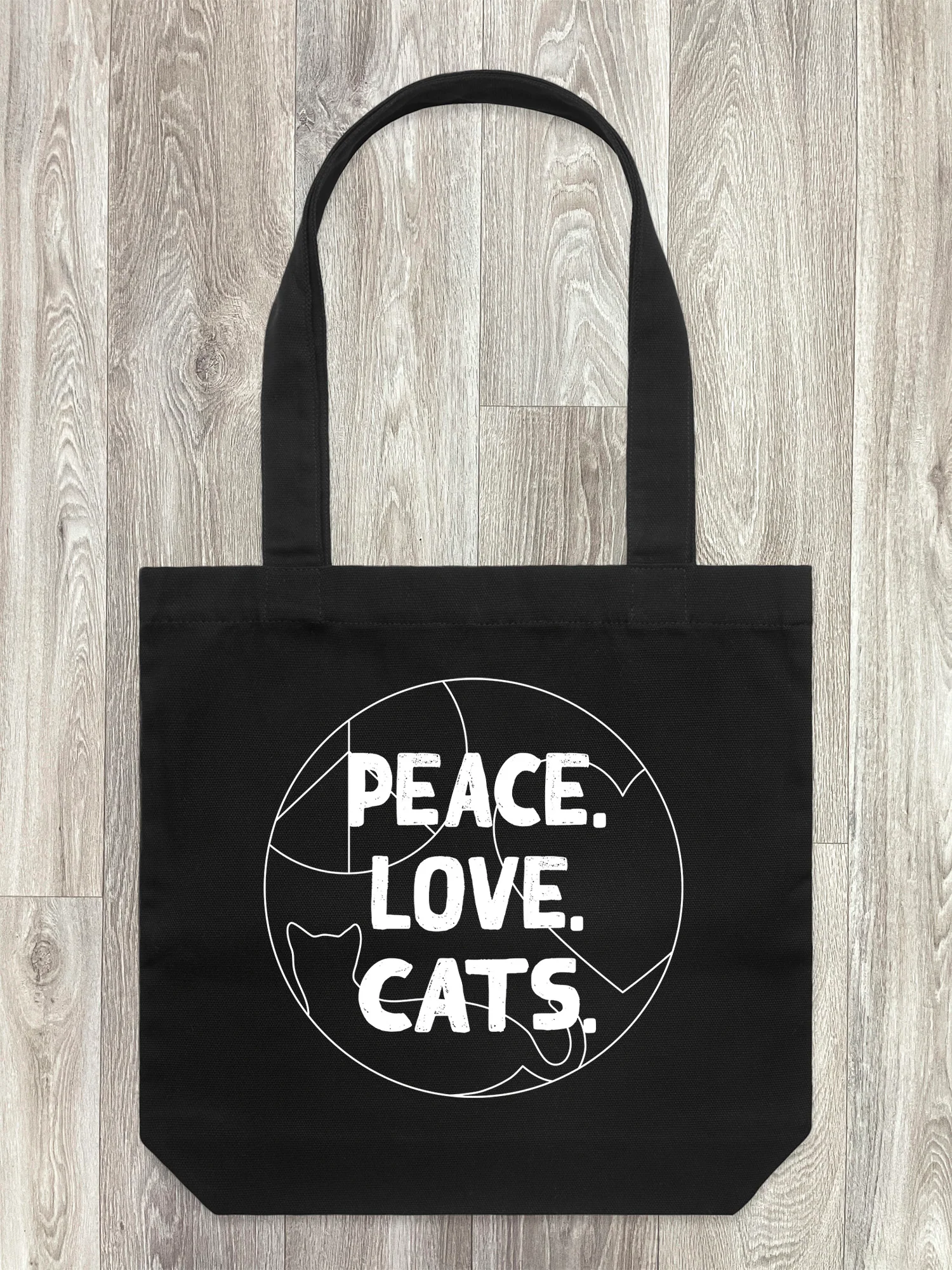 Peace. Love. Cats. Edith Tote Bag - Image 6