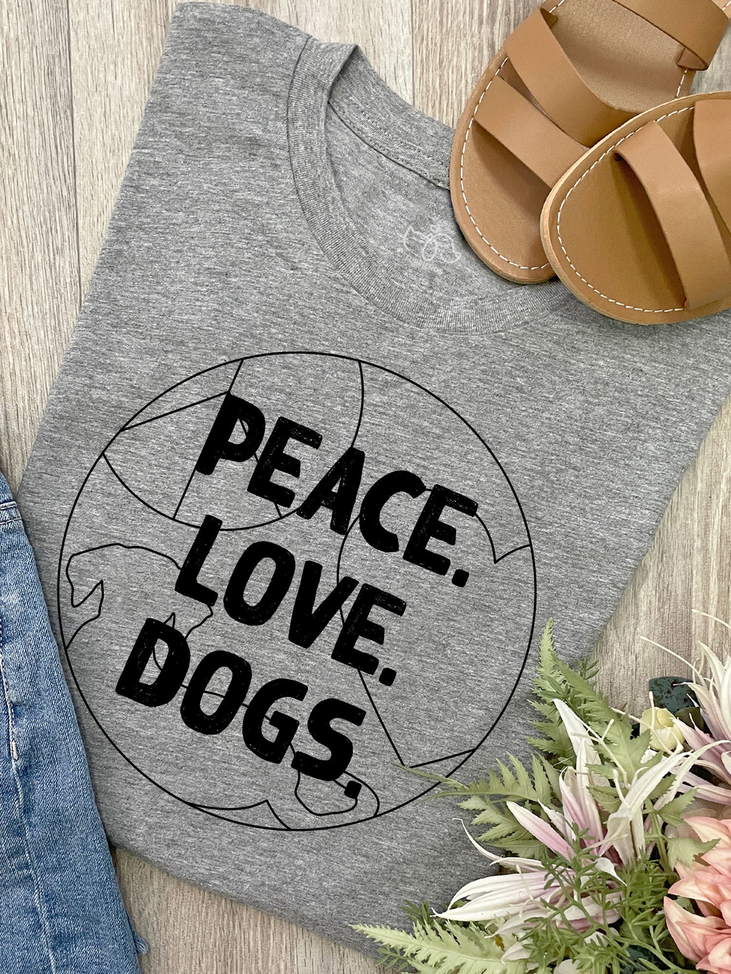 Peace. Love. Dogs. Ava Women's Regular Fit Tee - Image 2
