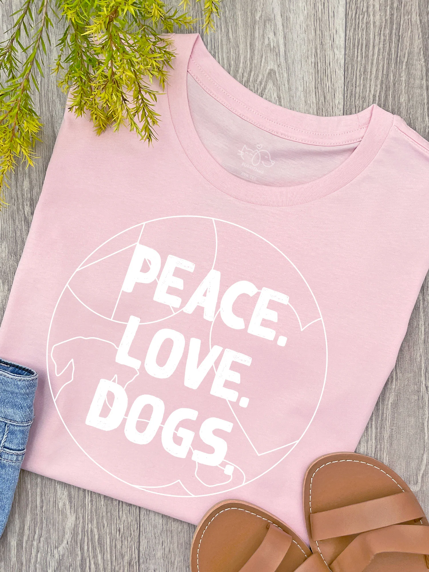 Peace. Love. Dogs. Ava Women's Regular Fit Tee - Image 3